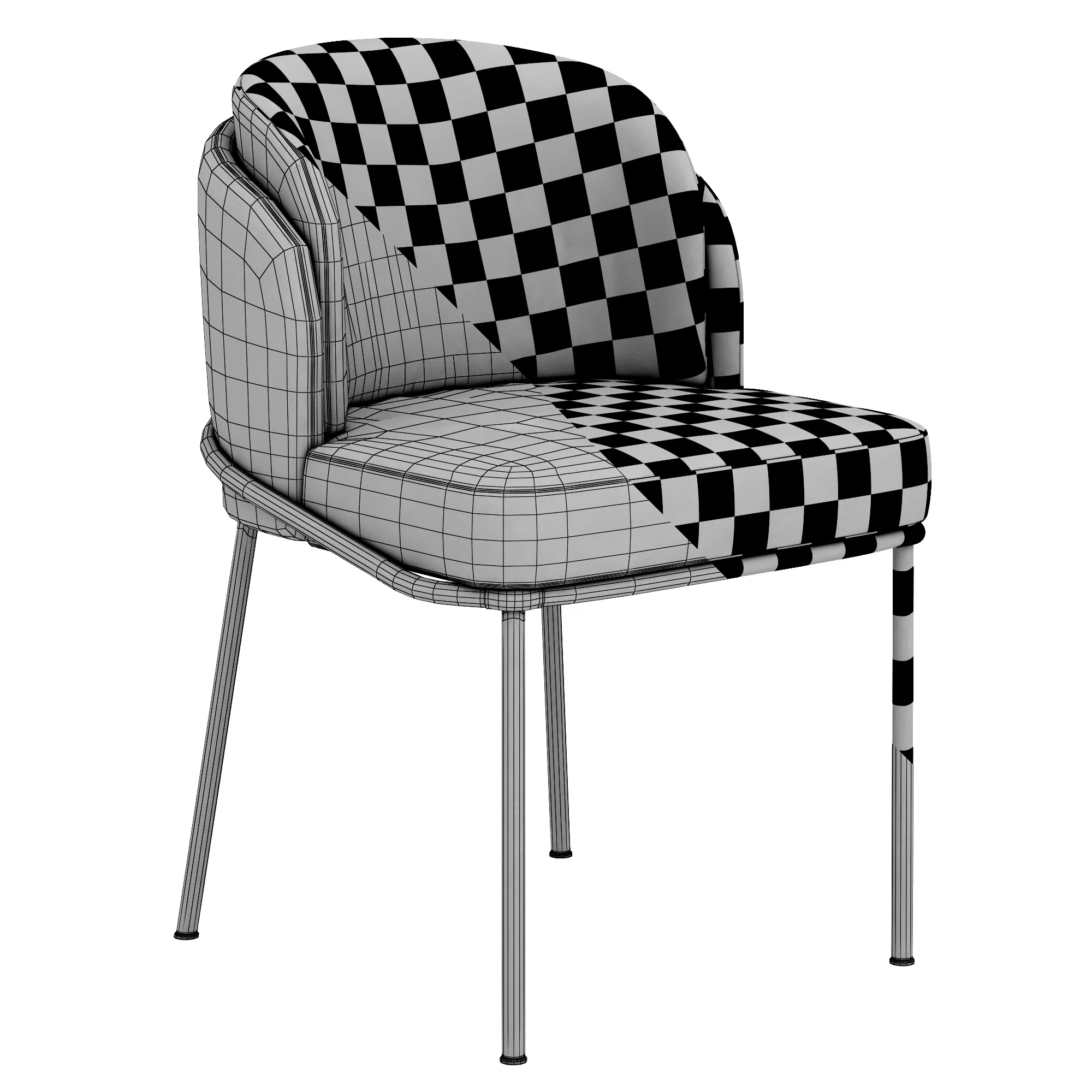 Minotti Fil Noir Dining Chair — 3D model preview 10