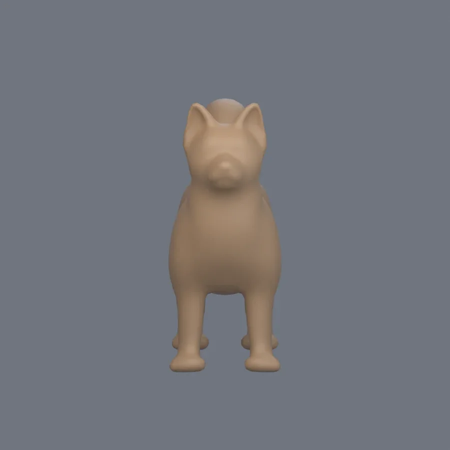 Dog Basemesh 10, 3D model preview 1
