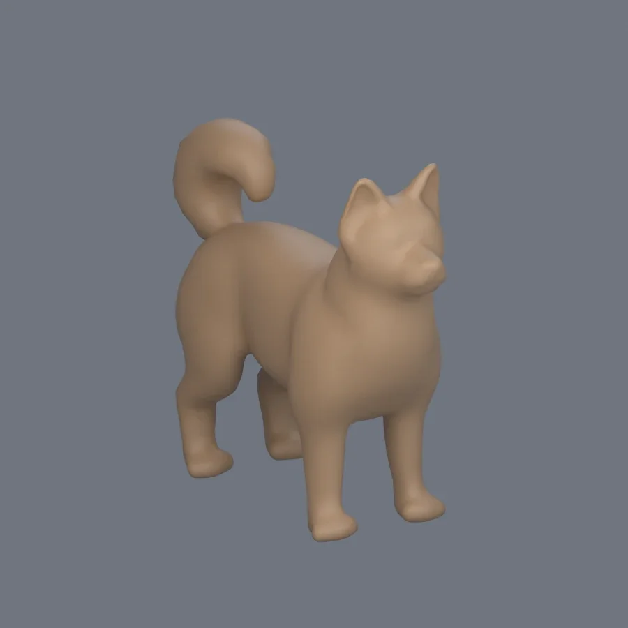 Dog Basemesh 10, 3D model preview 2