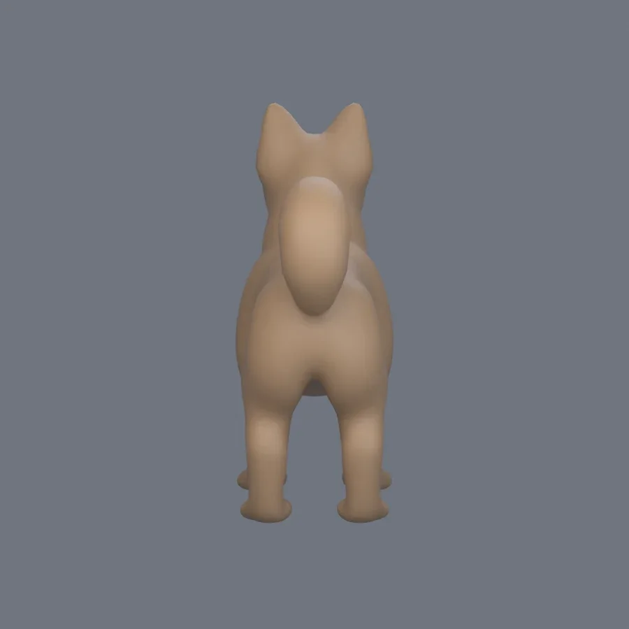 Dog Basemesh 10, 3D model preview 4