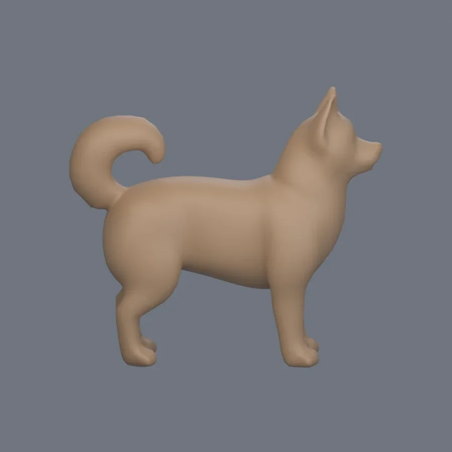 Dog Basemesh 10, 3D model preview 5
