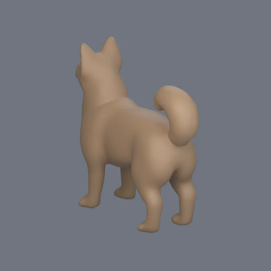 Dog Basemesh 10, 3D model preview 6