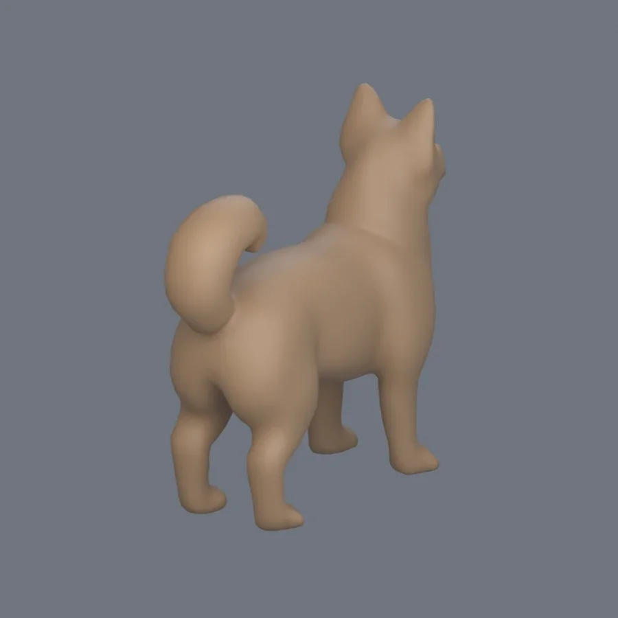 Dog Basemesh 10, 3D model preview 7