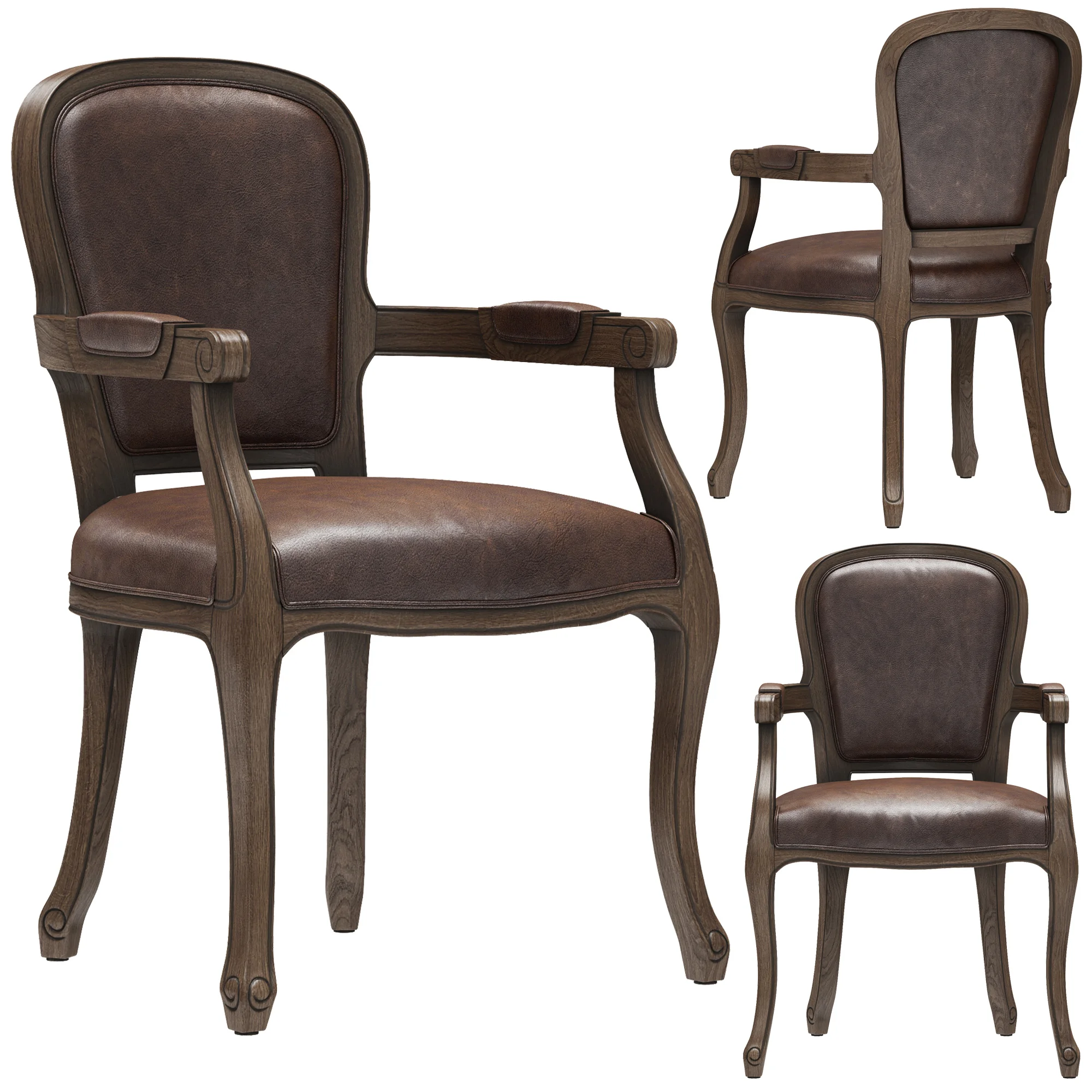 Home Concept Jean Paul Dining Armchair — 3D model preview 2
