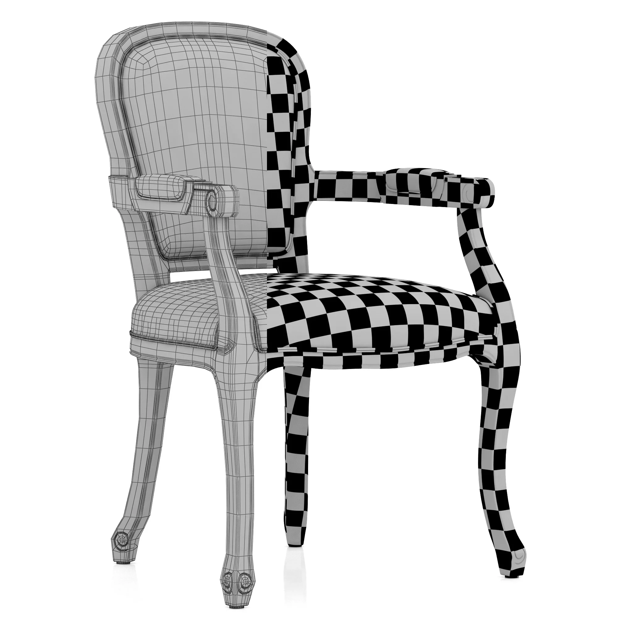 Home Concept Jean Paul Dining Armchair — 3D model preview 9