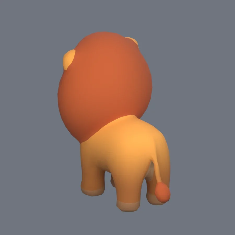 Stylized Animal Lion, 3D model preview 6