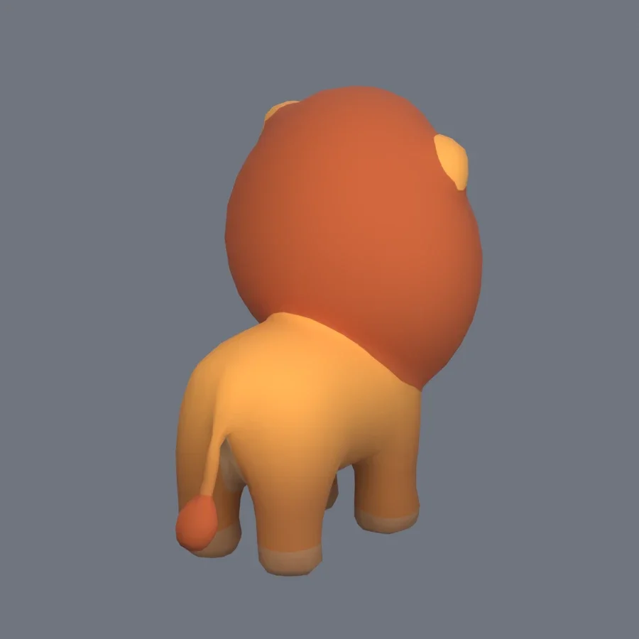 Stylized Animal Lion, 3D model preview 7