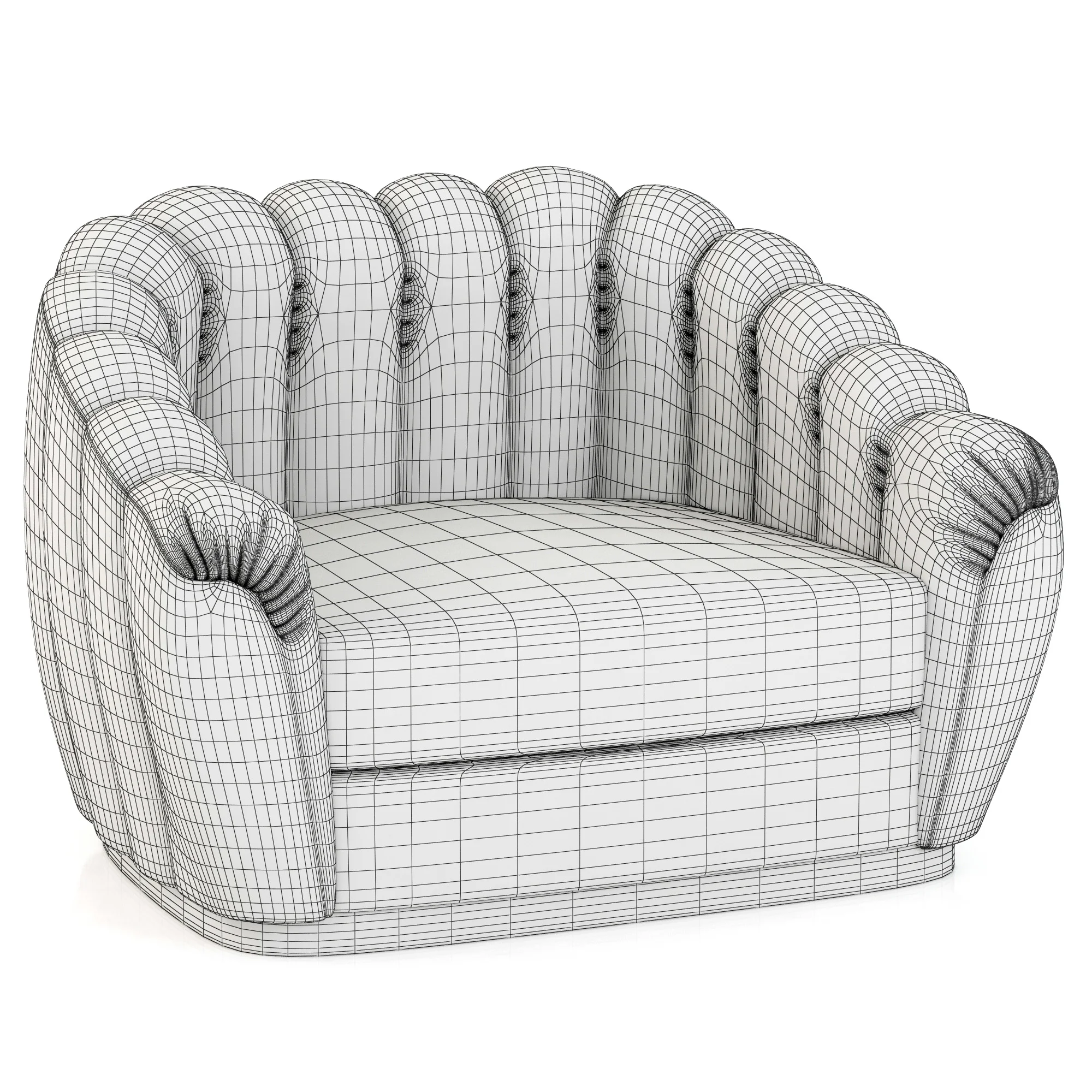 Brabbu Oreas Single Sofa — 3D model preview 2