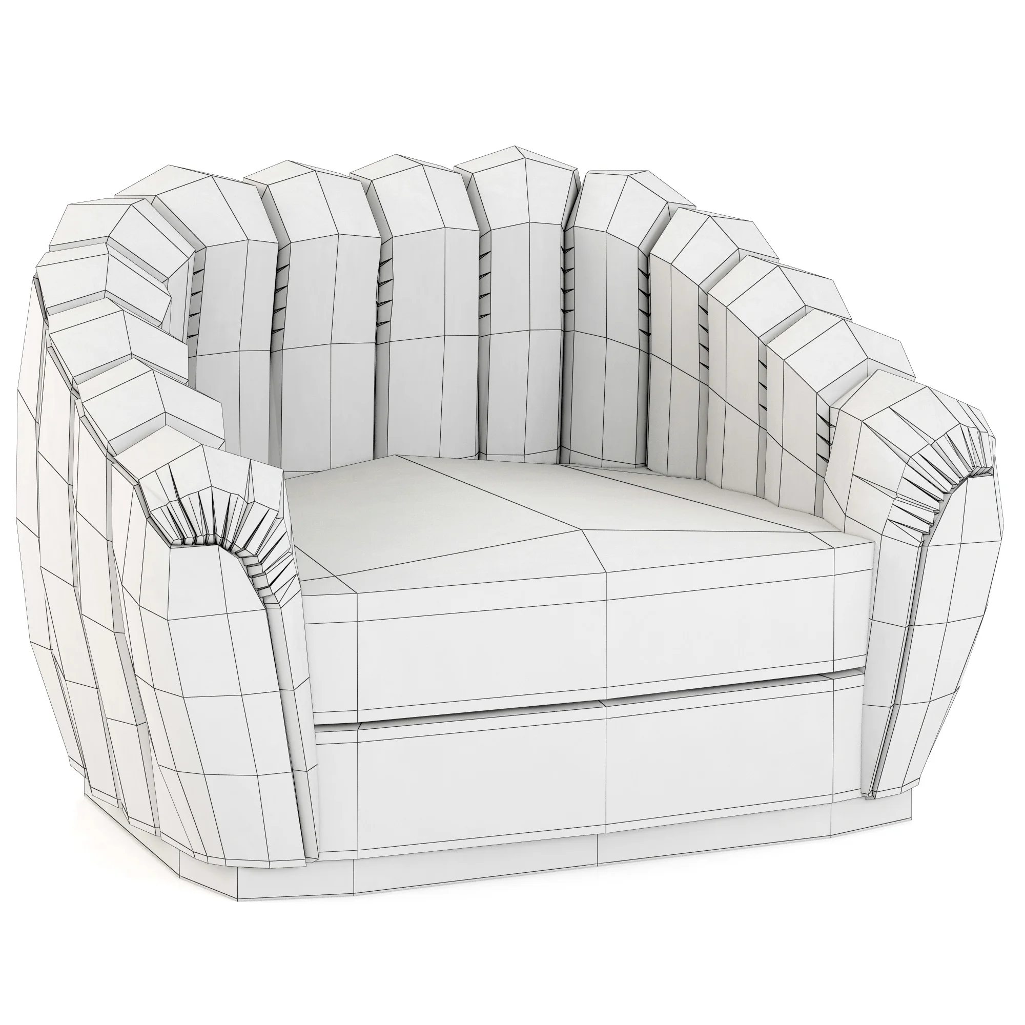 Brabbu Oreas Single Sofa — 3D model preview 3