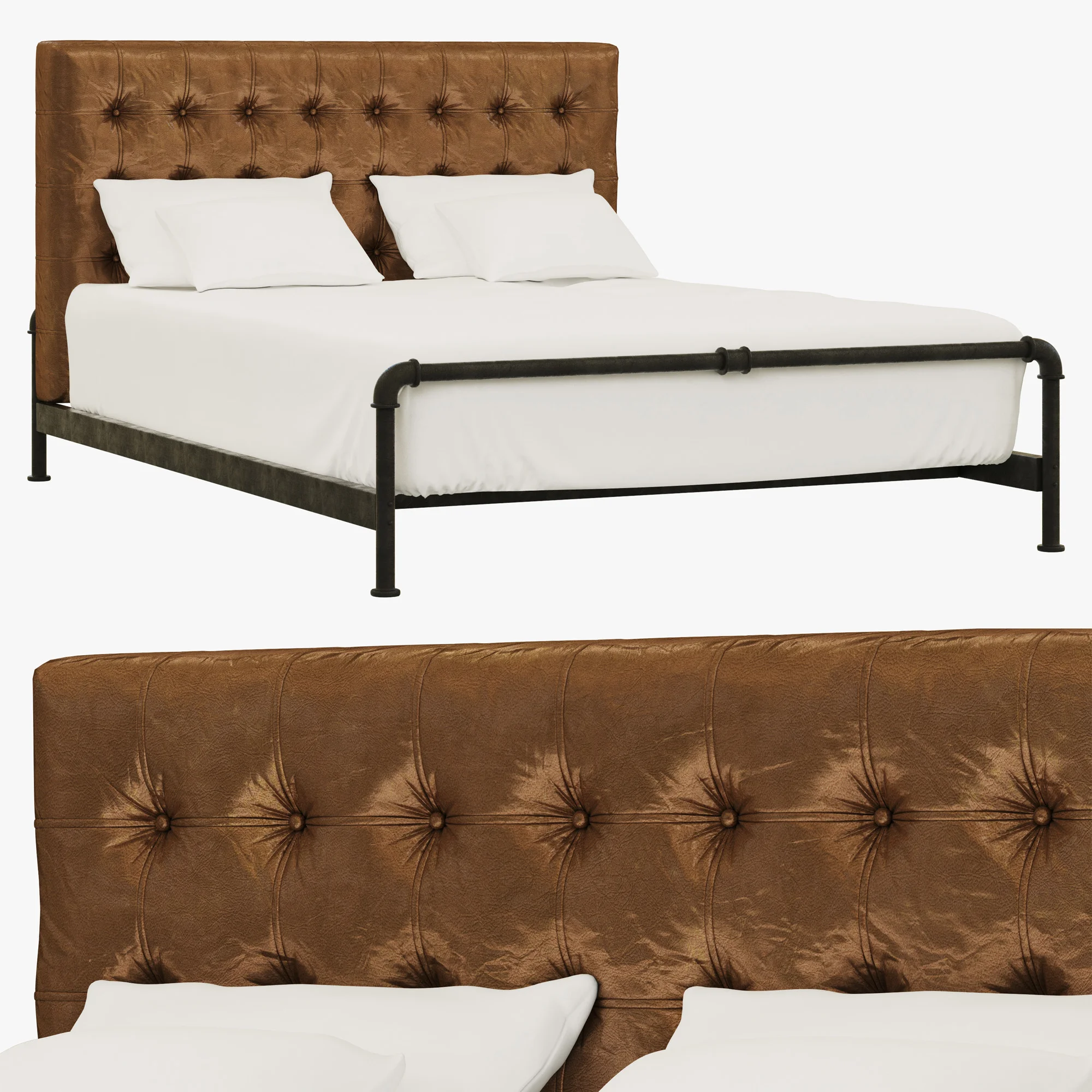 RH Teen Finlay Platform Bed — 3D model preview 2