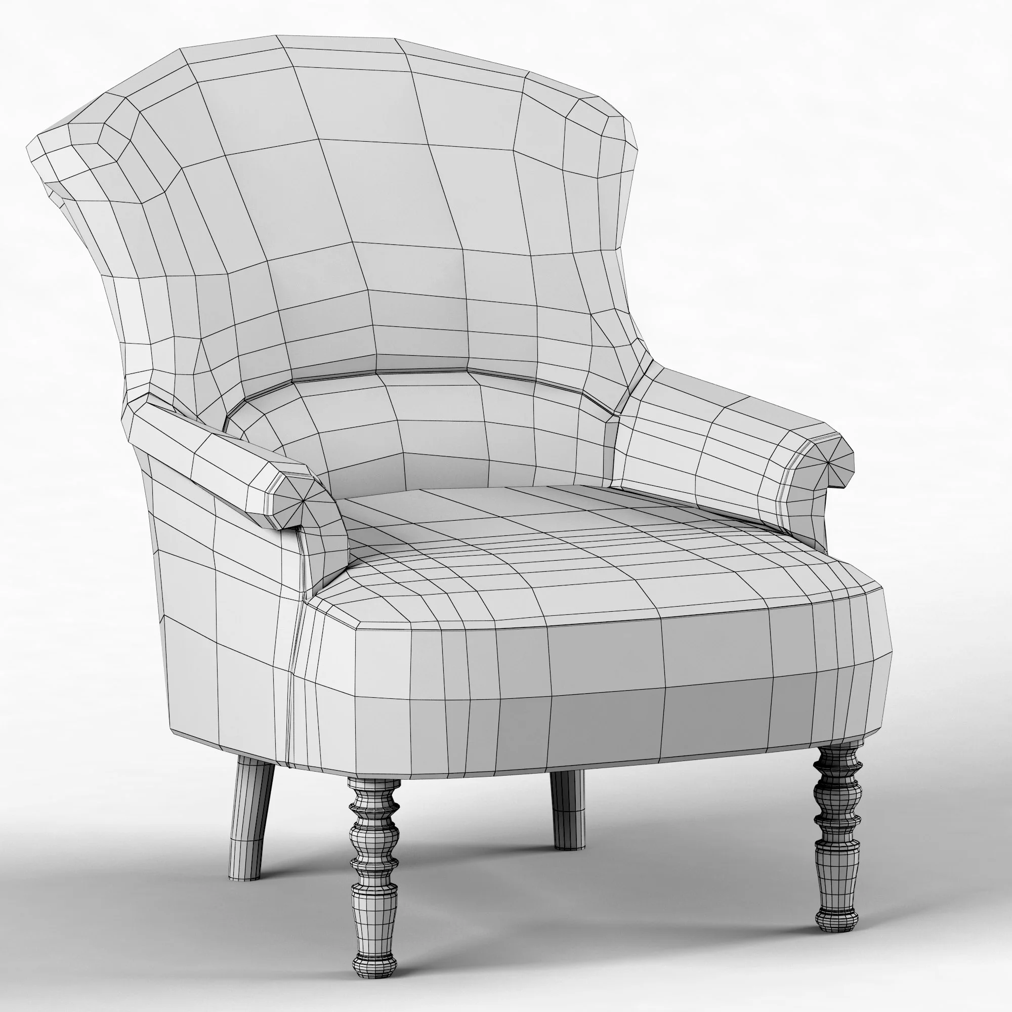 Restoration Hardware Josephine Chair — 3D model preview 8
