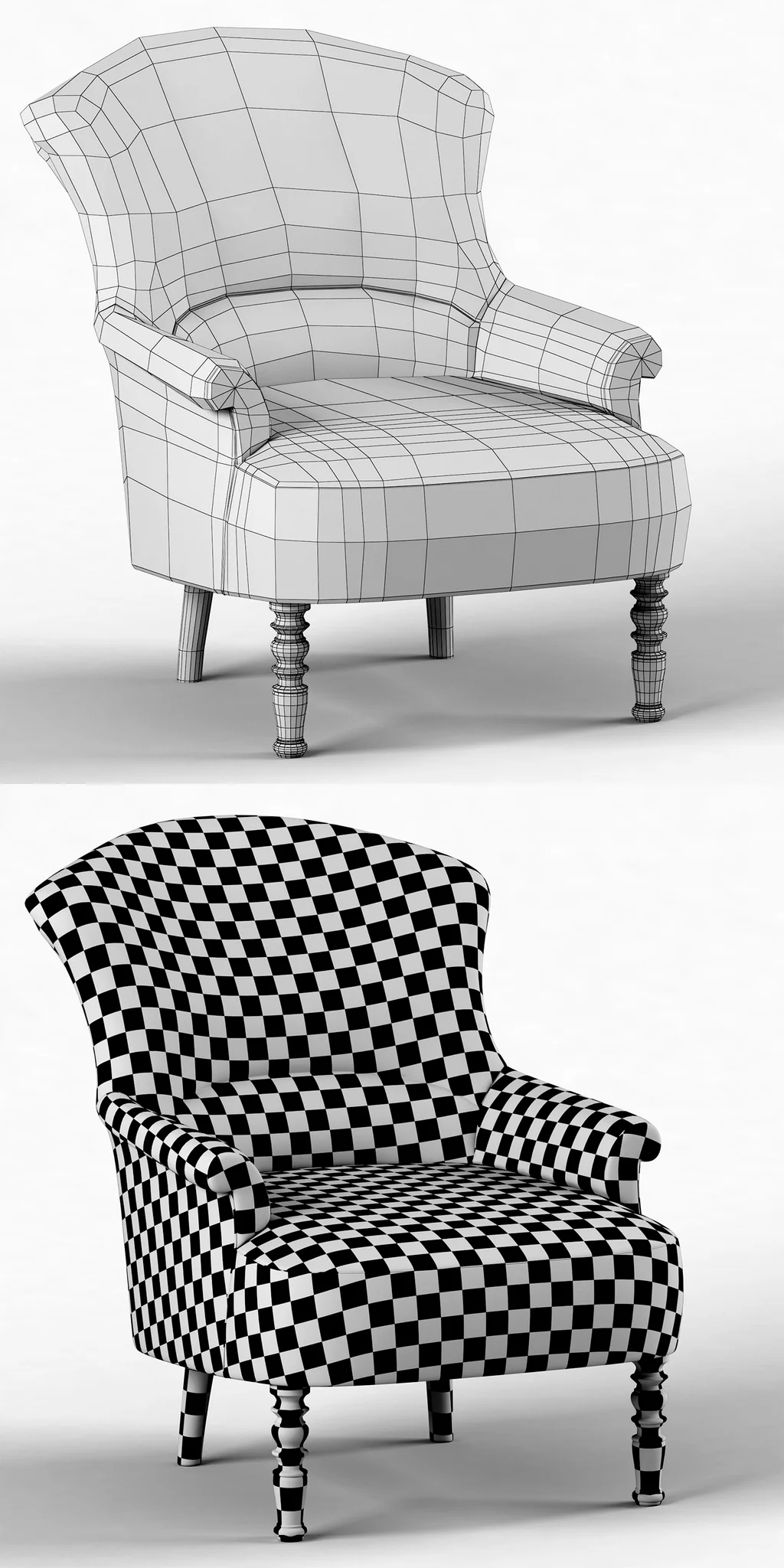 Restoration Hardware Josephine Chair — 3D model preview 9