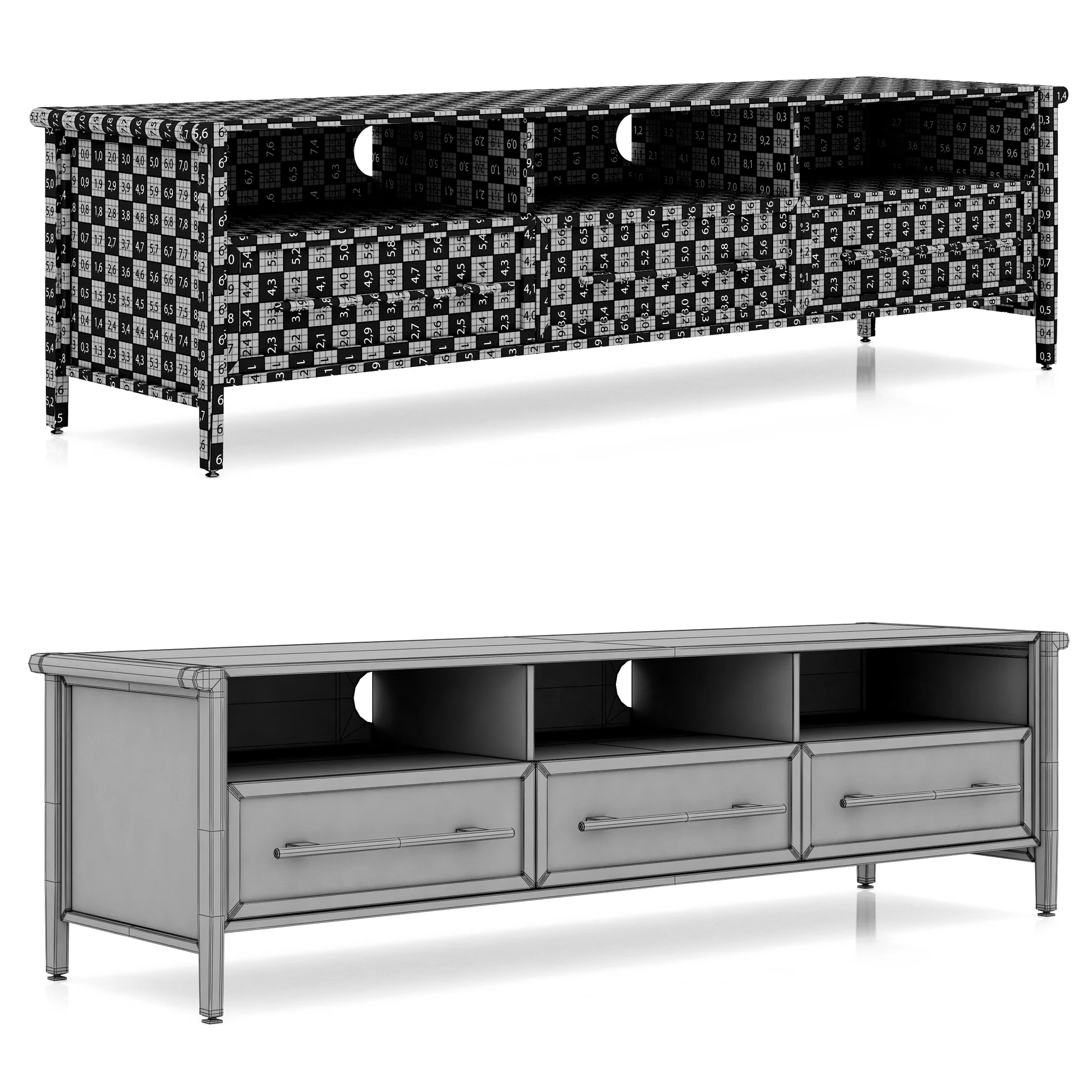 Dantone Home Contempo TV Stand — 3D model preview 12