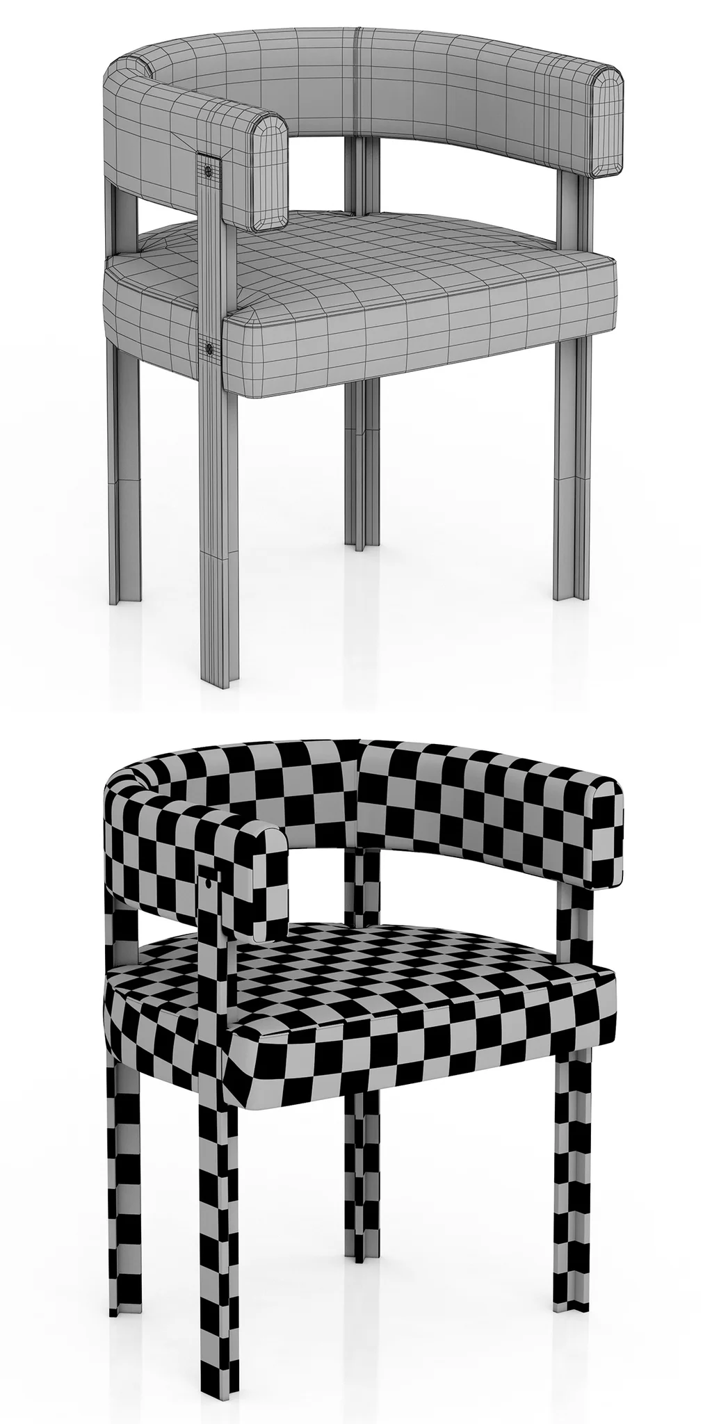 Baxter T CHAIR, 3D model preview 12