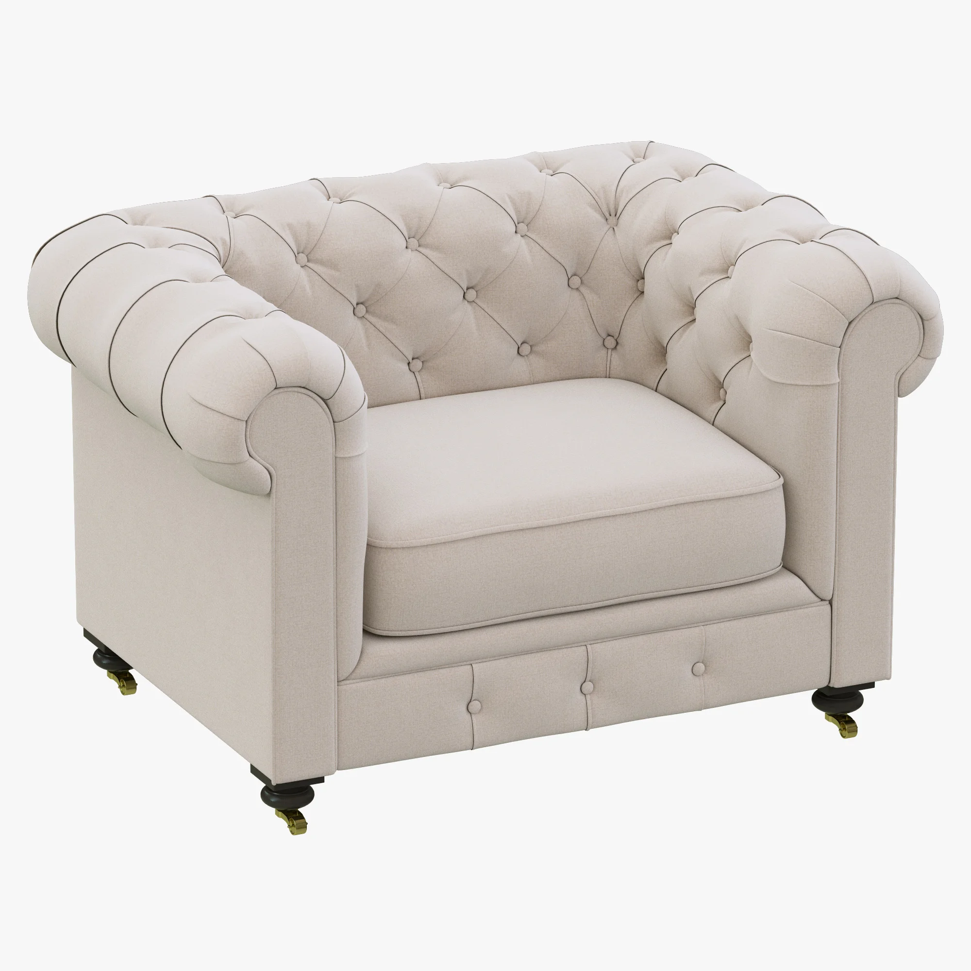 Restoration Hardware Kensington Upholstered Chair — 3D model preview 2