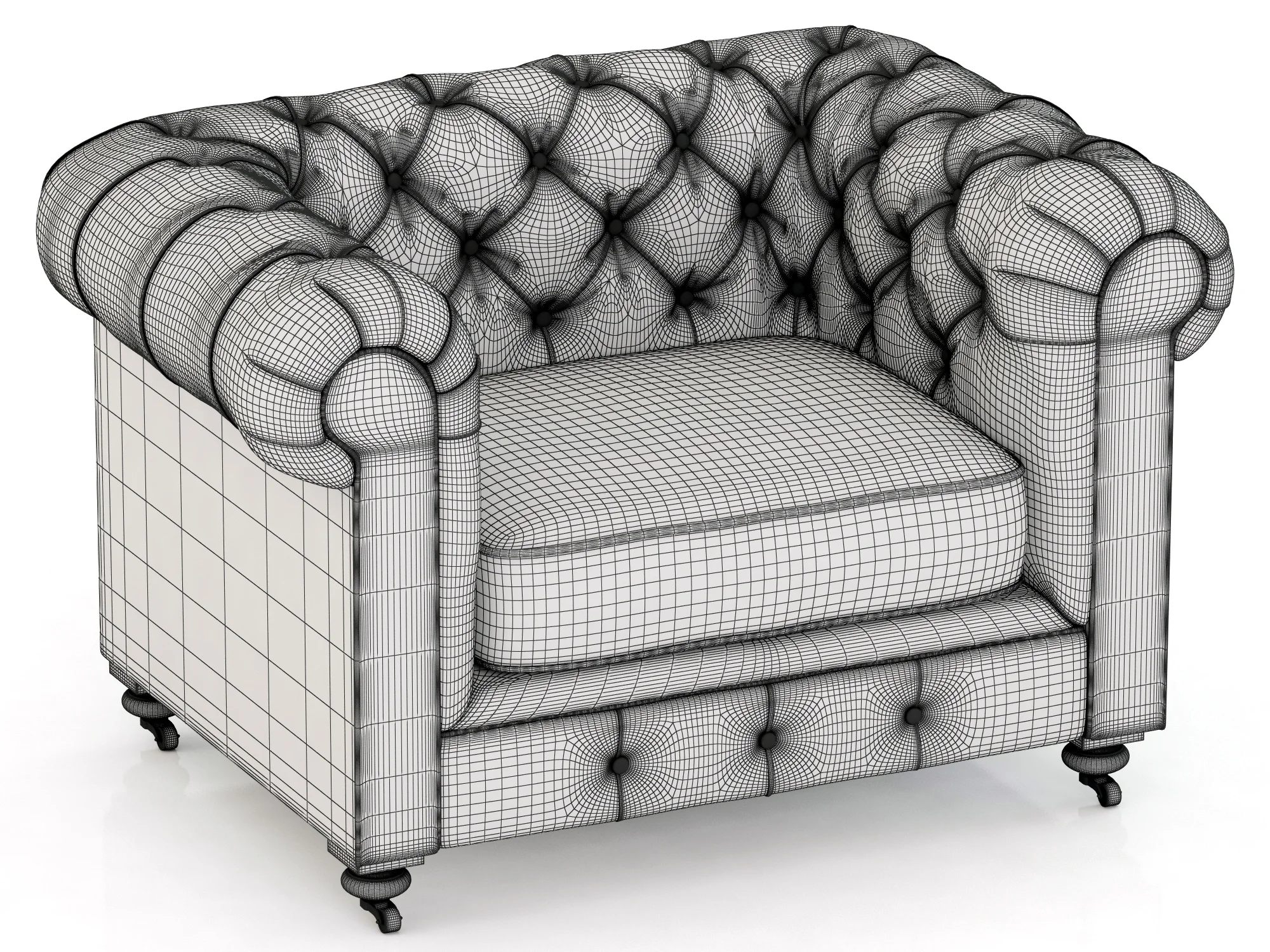 Restoration Hardware Kensington Upholstered Chair — 3D model preview 3