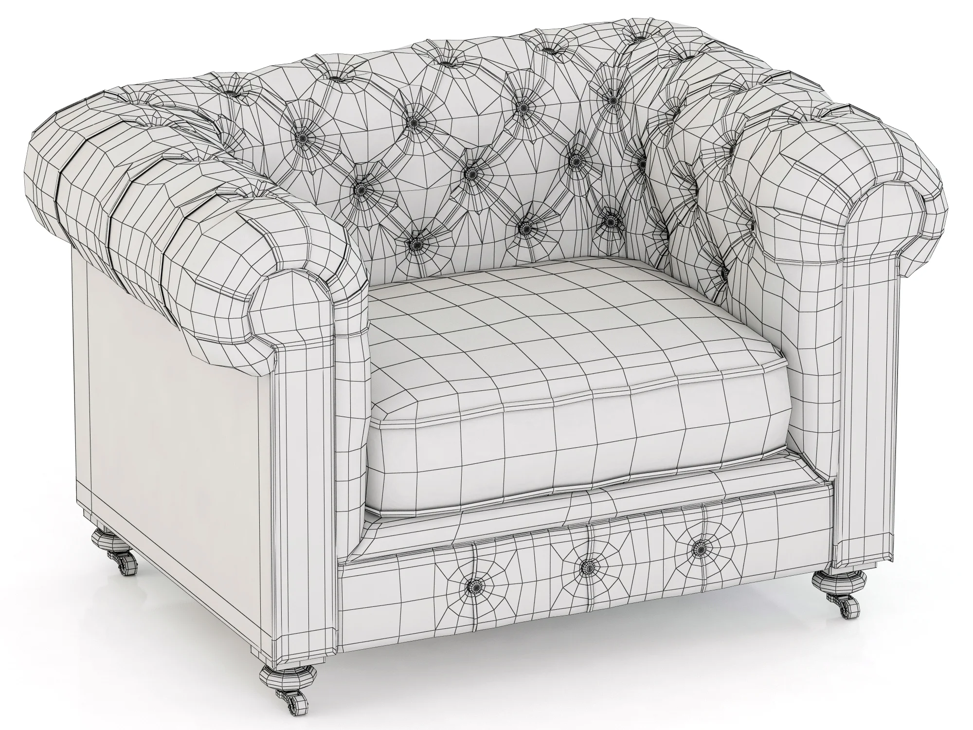 Restoration Hardware Kensington Upholstered Chair — 3D model preview 4