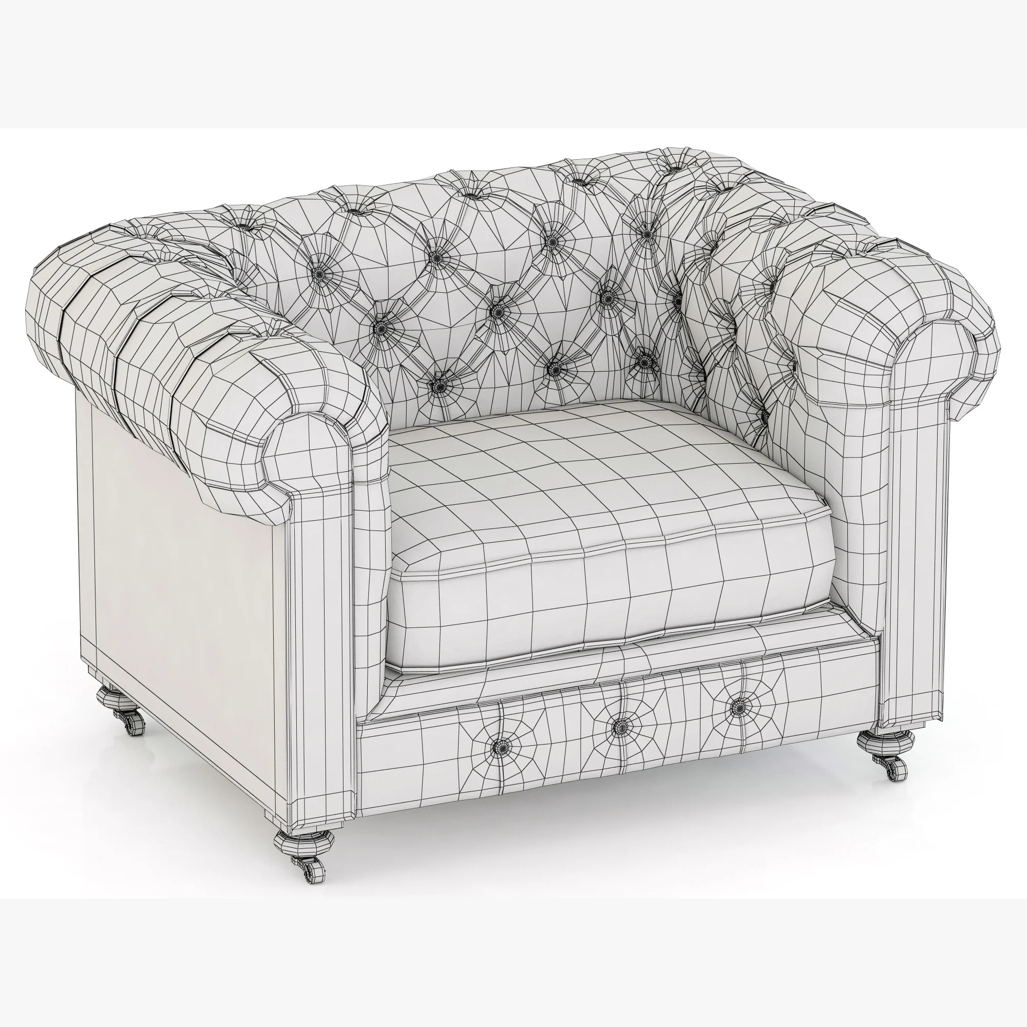 Restoration Hardware Kensington Upholstered Chair — 3D model preview 5