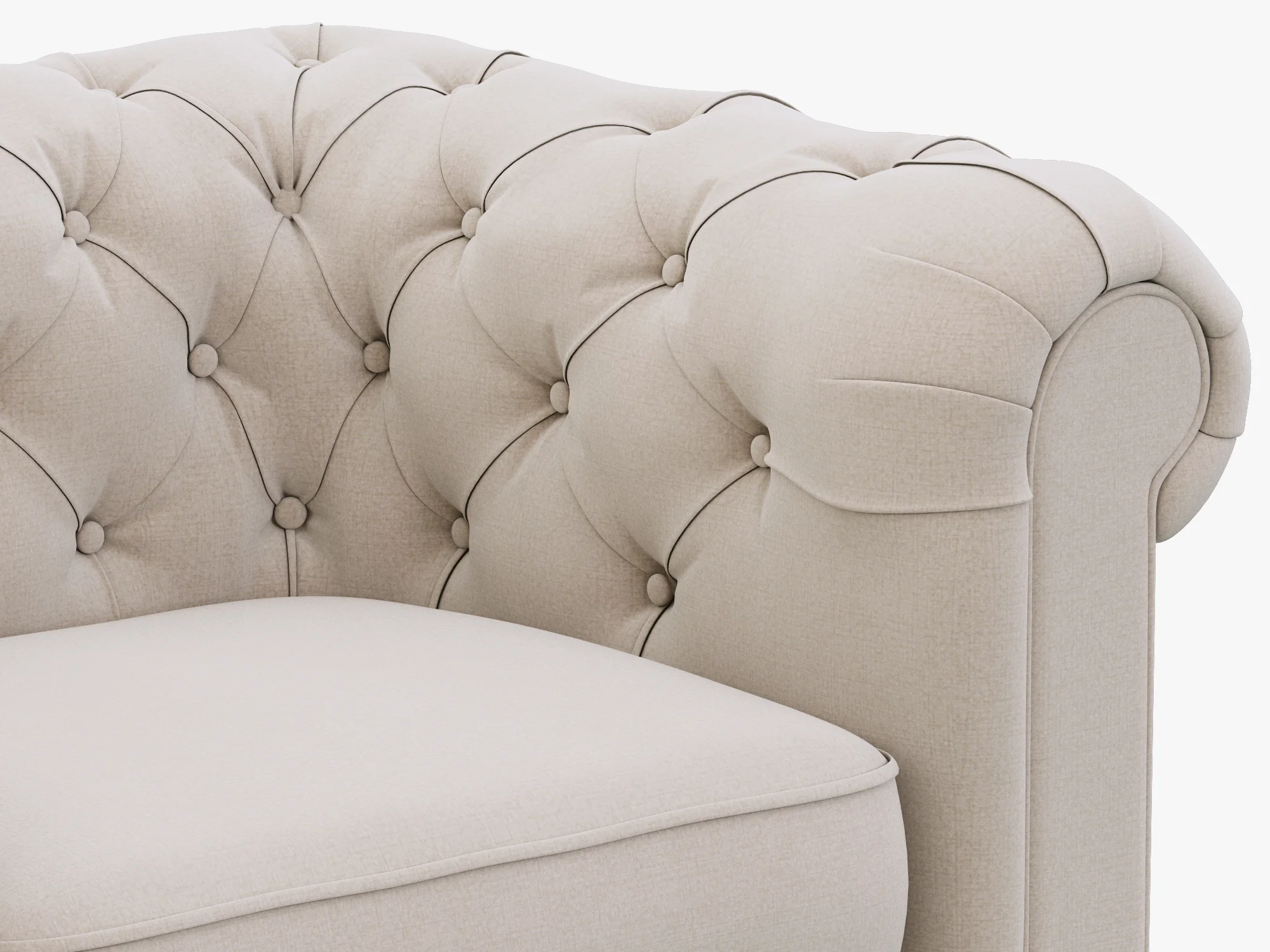 Restoration Hardware Kensington Upholstered Chair — 3D model preview 6