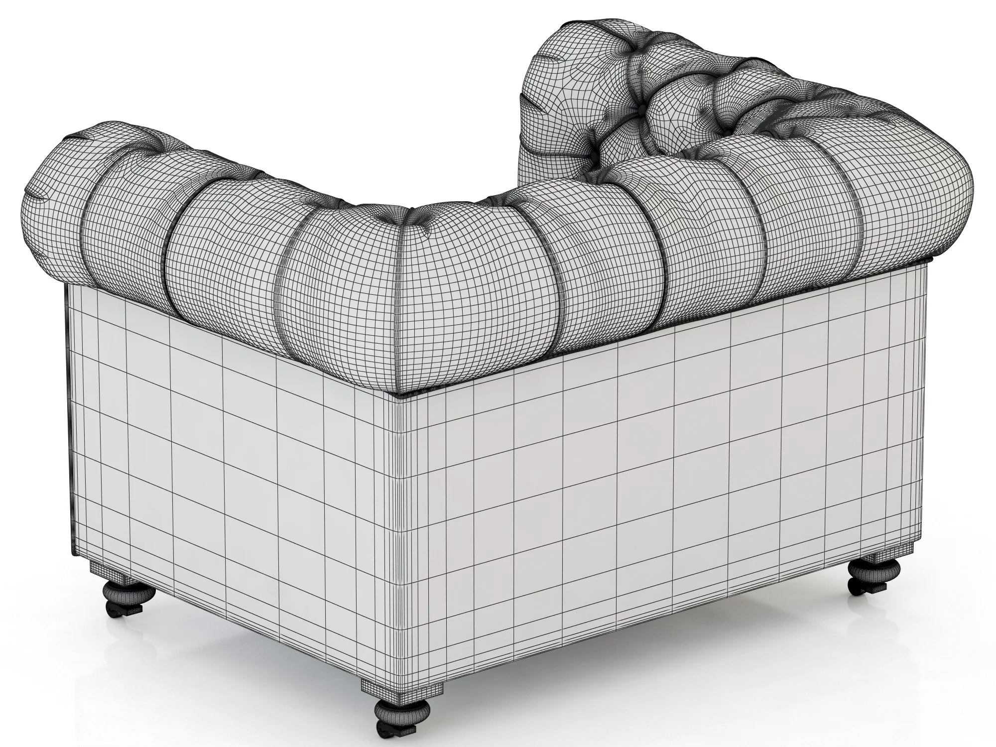 Restoration Hardware Kensington Upholstered Chair — 3D model preview 8