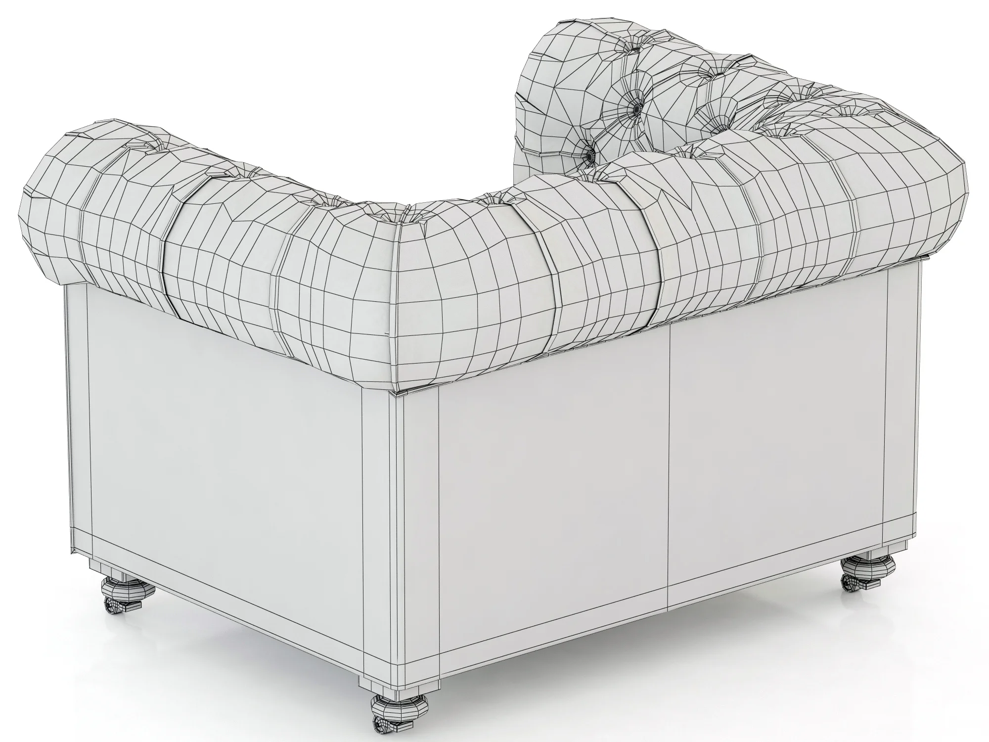 Restoration Hardware Kensington Upholstered Chair — 3D model preview 9