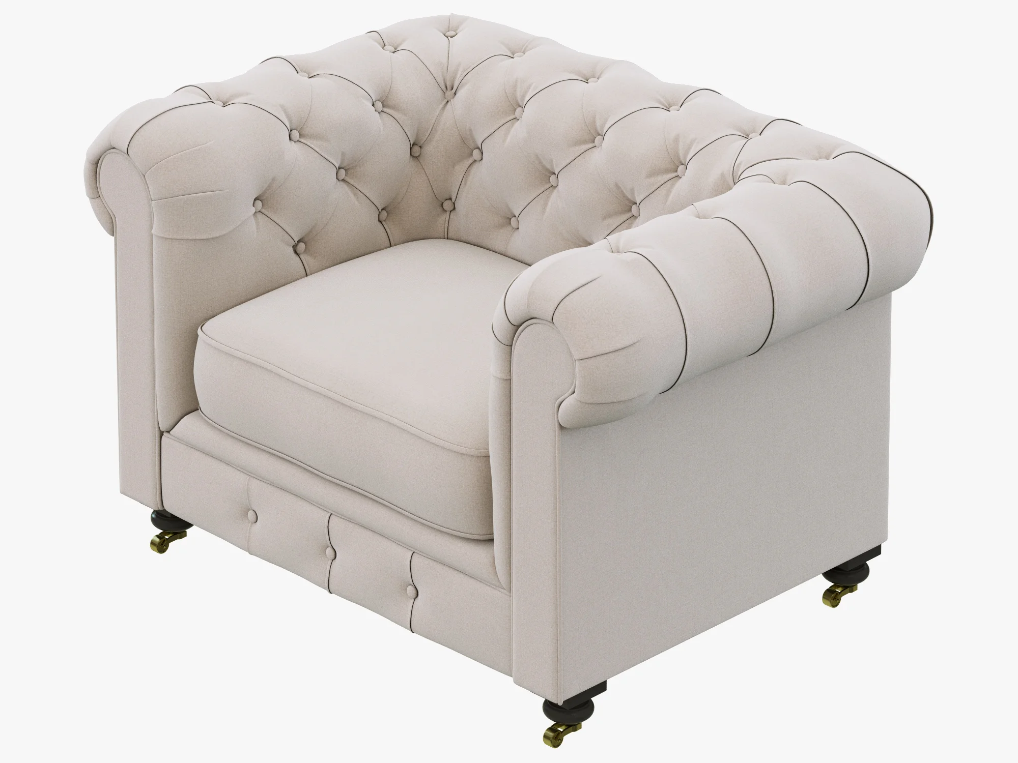 Restoration Hardware Kensington Upholstered Chair — 3D model preview 10