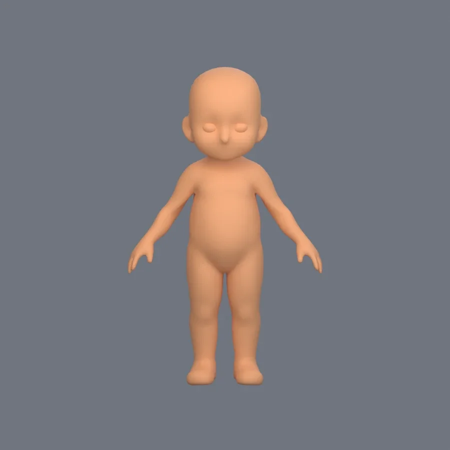 Basemesh Child 2, 3D model preview 1