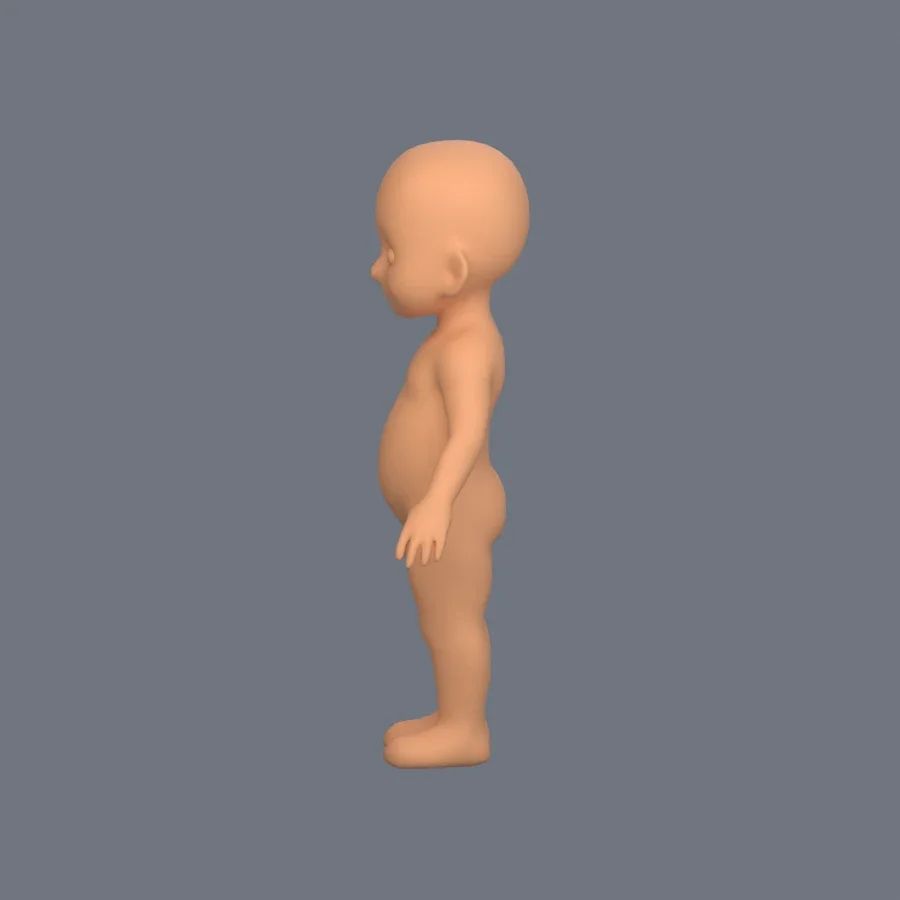 Basemesh Child 2, 3D model preview 3