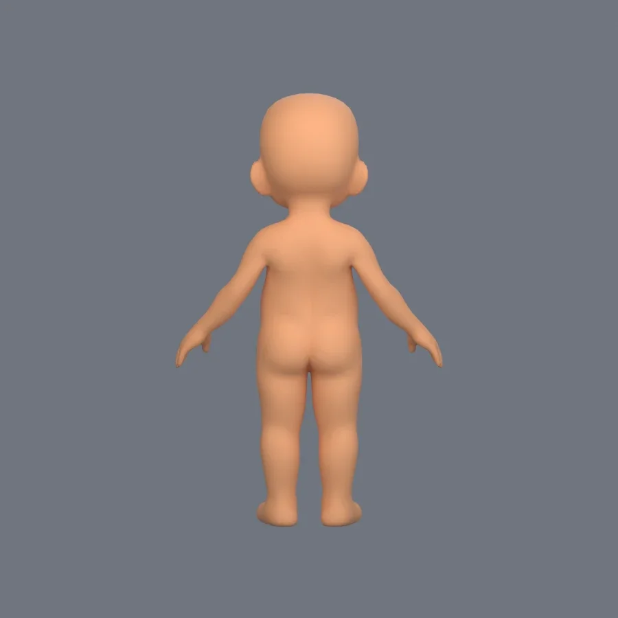 Basemesh Child 2, 3D model preview 4