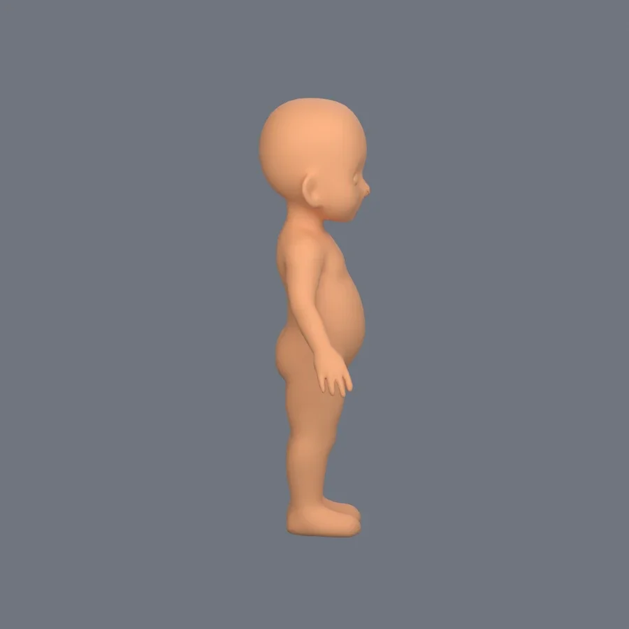 Basemesh Child 2, 3D model preview 5