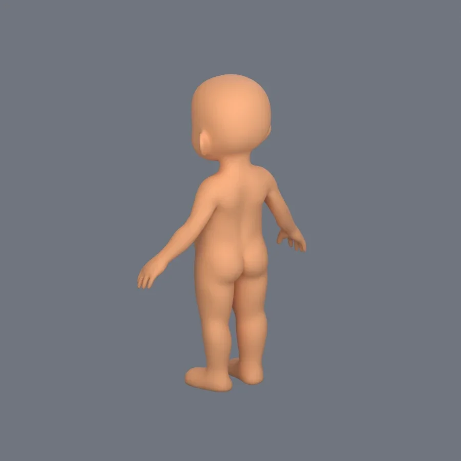 Basemesh Child 2, 3D model preview 6