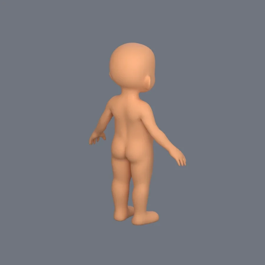 Basemesh Child 2, 3D model preview 7