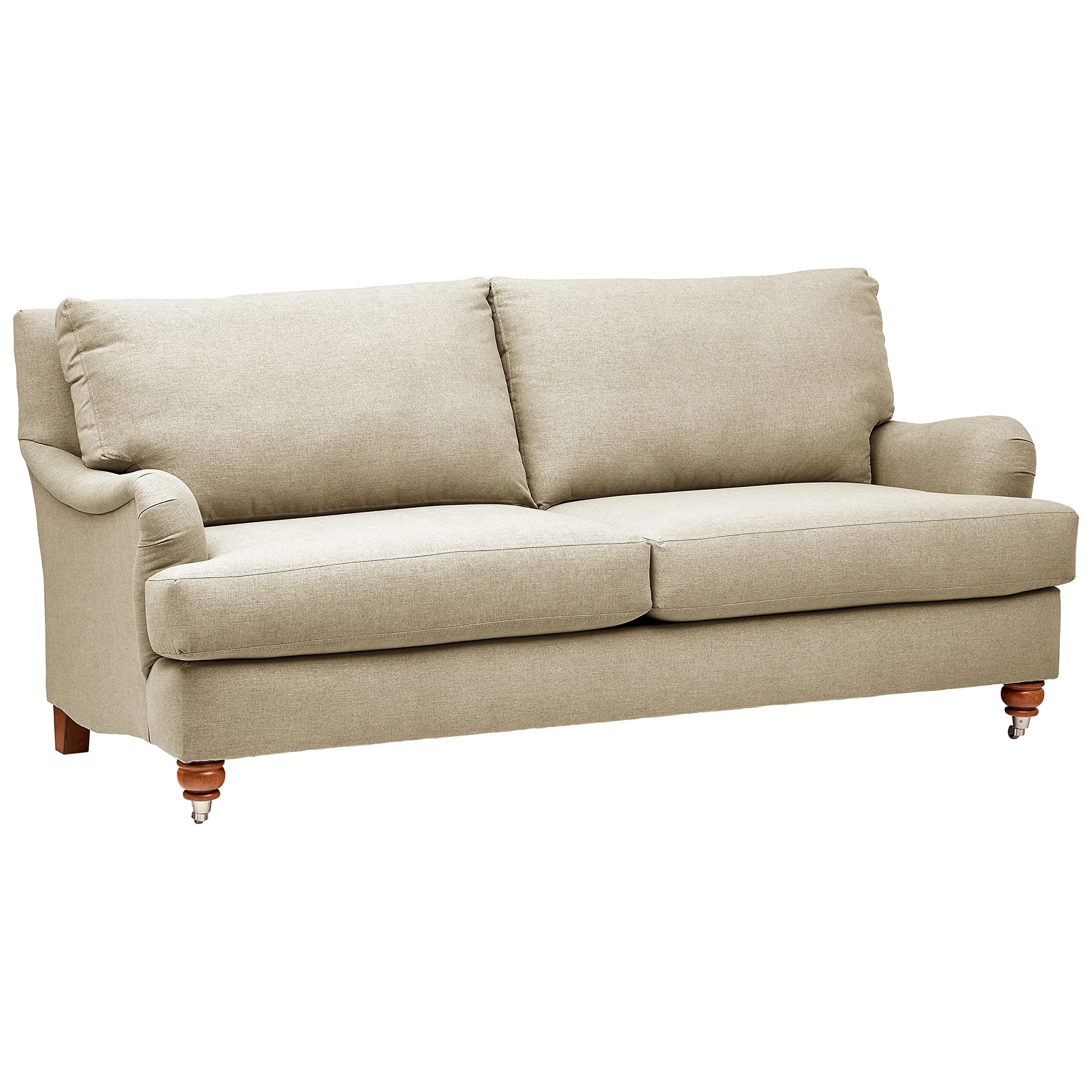 Farmhouse Charles of London Sofa – Sand Beige Upholstered 3-Seater