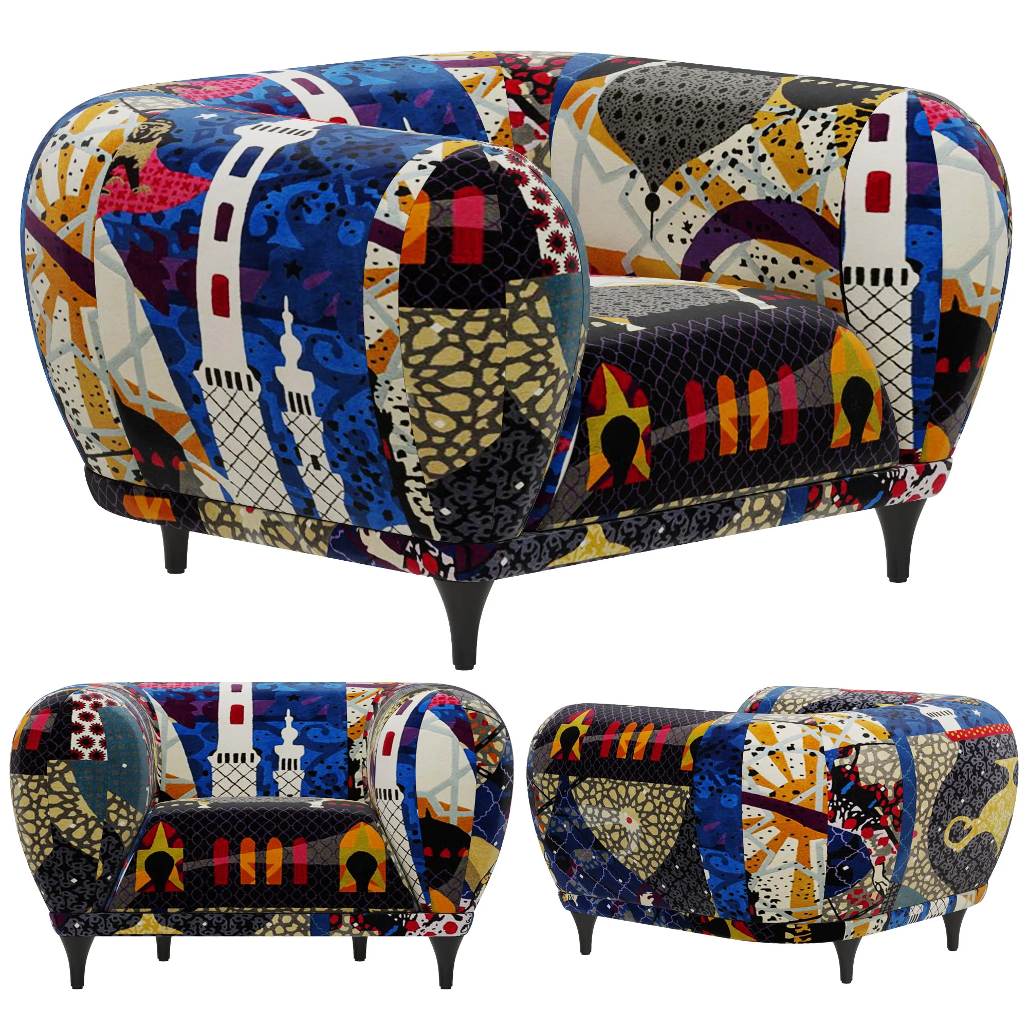 Roche Bobois MONTGOLFIERE Armchair — 3D model preview 2