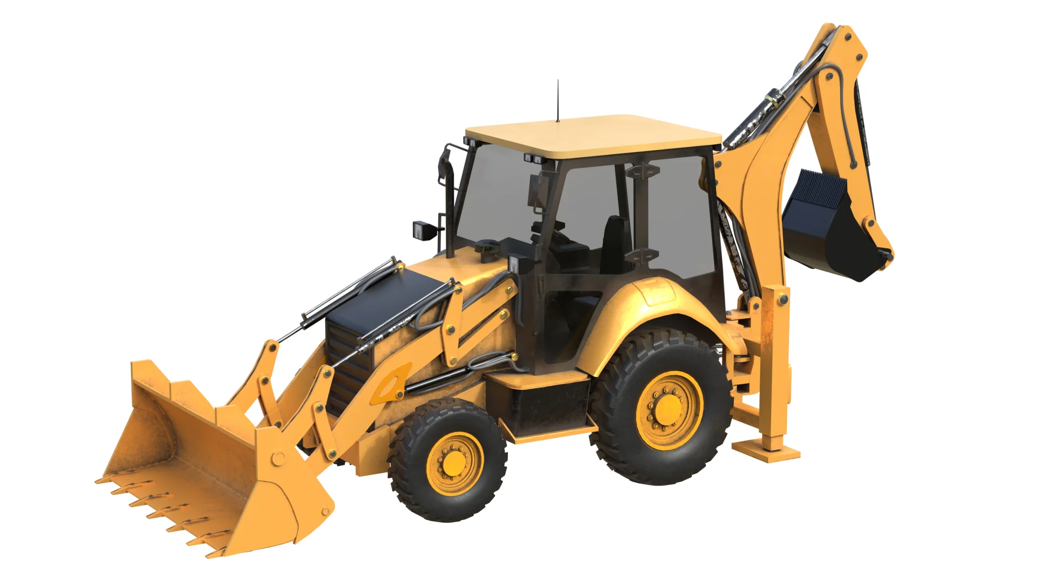 Backhoe Loaders 426f2, 3D model preview 2