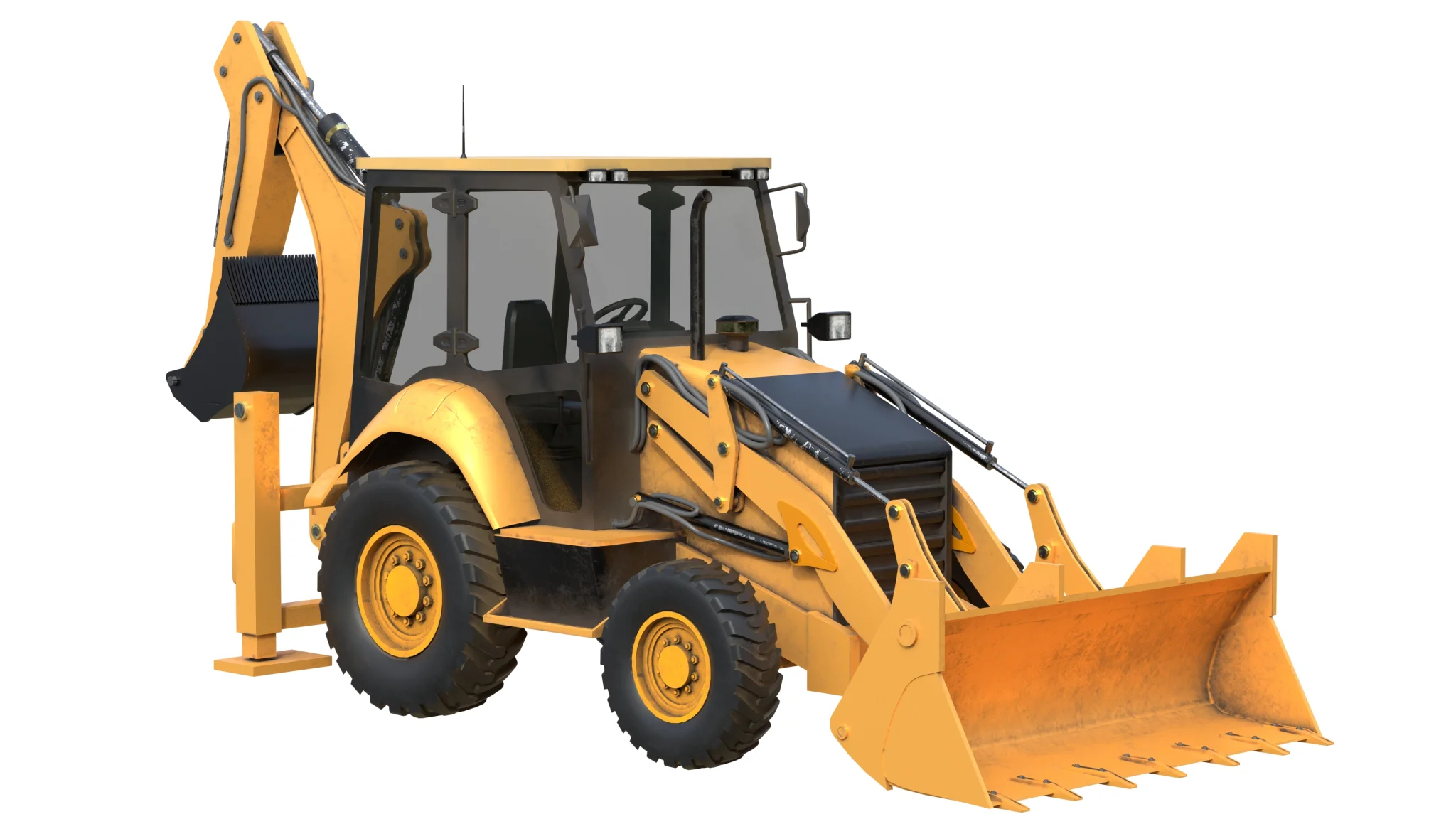 Backhoe Loaders 426f2, 3D model preview 4