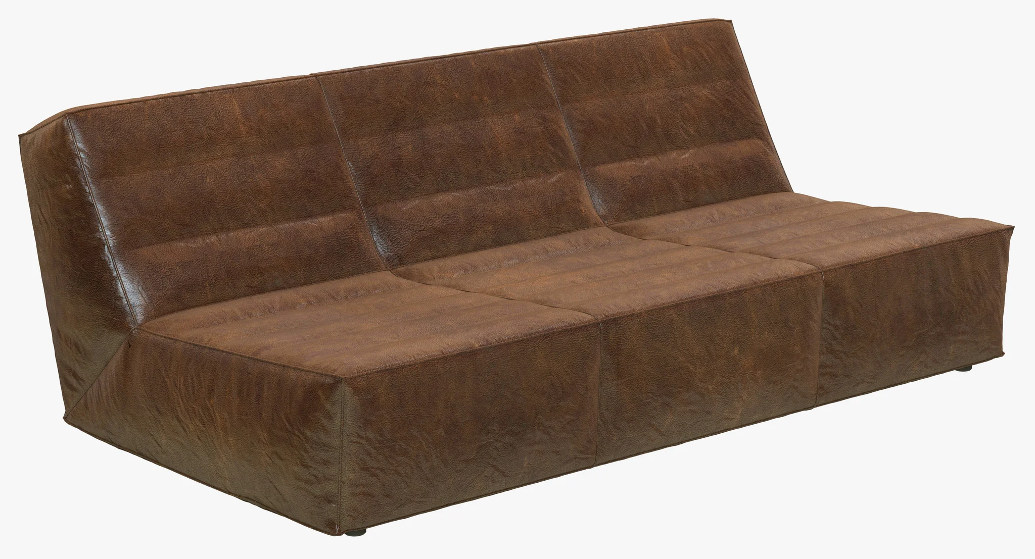 Restoration Hardware Chelsea Leather Sofa — 3D model preview 1