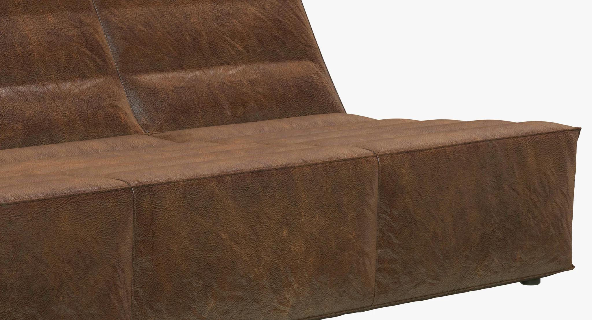 Restoration Hardware Chelsea Leather Sofa — 3D model preview 2