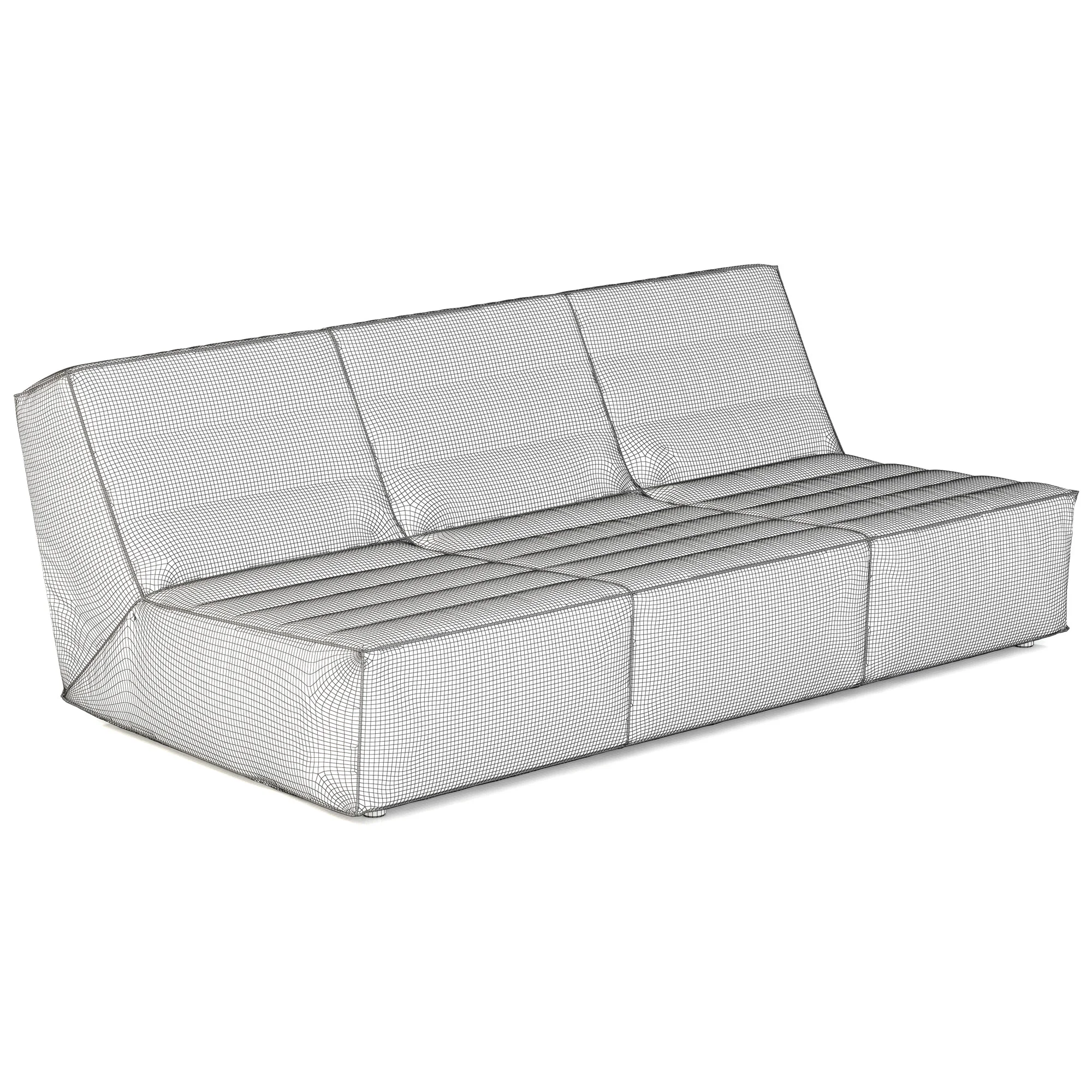 Restoration Hardware Chelsea Leather Sofa — 3D model preview 8