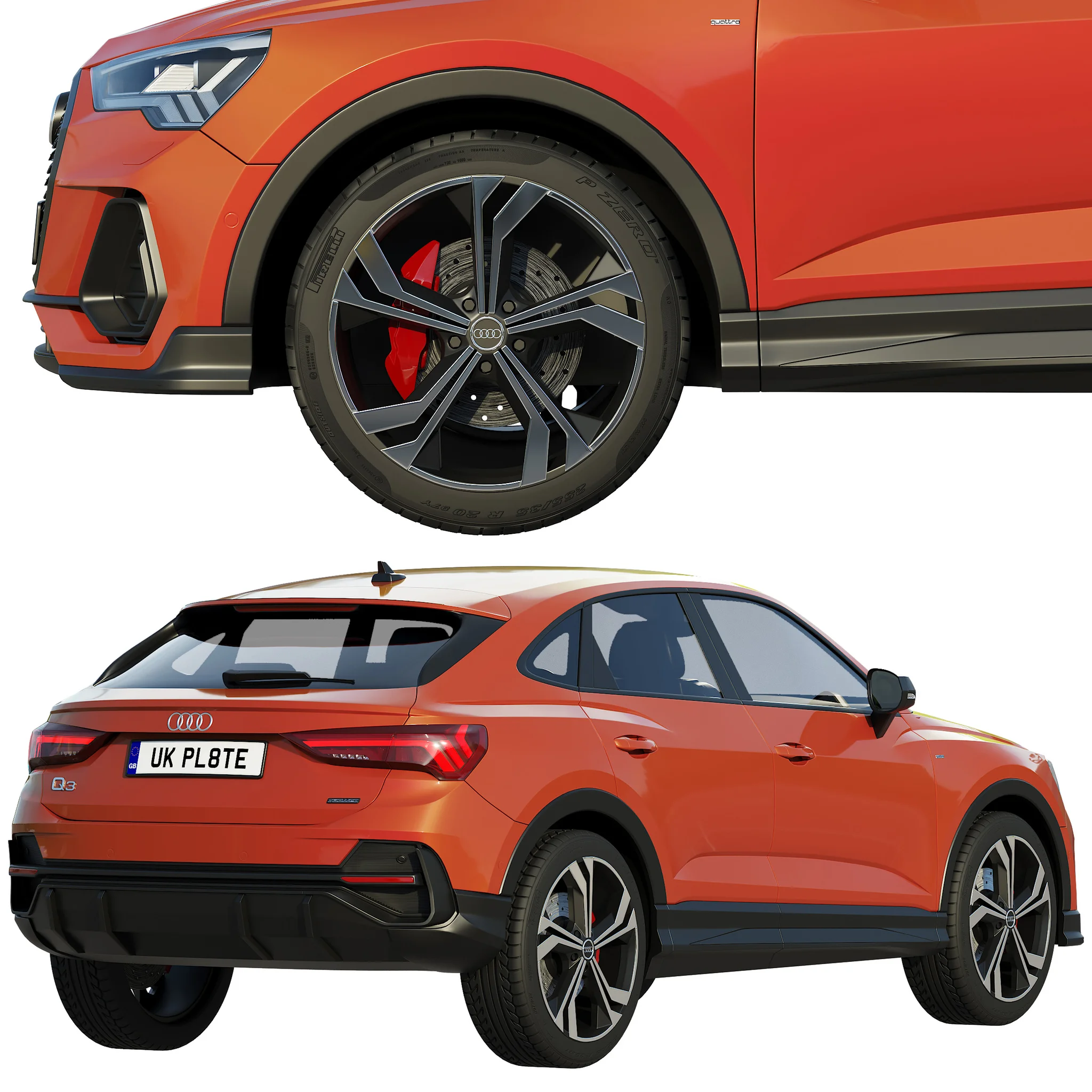 AUDI Q3 SPORTBACK, 3D model preview 4