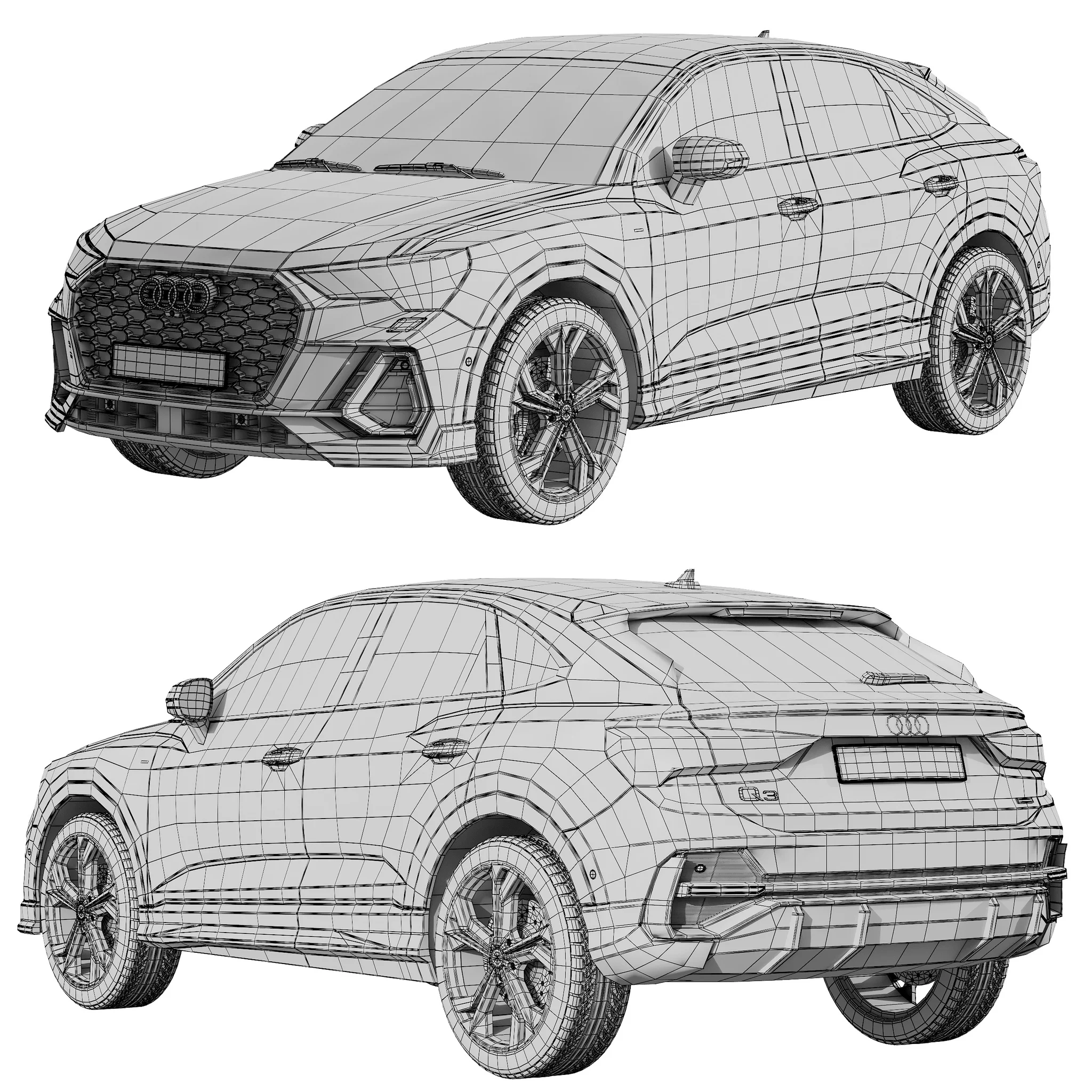 AUDI Q3 SPORTBACK, 3D model preview 35