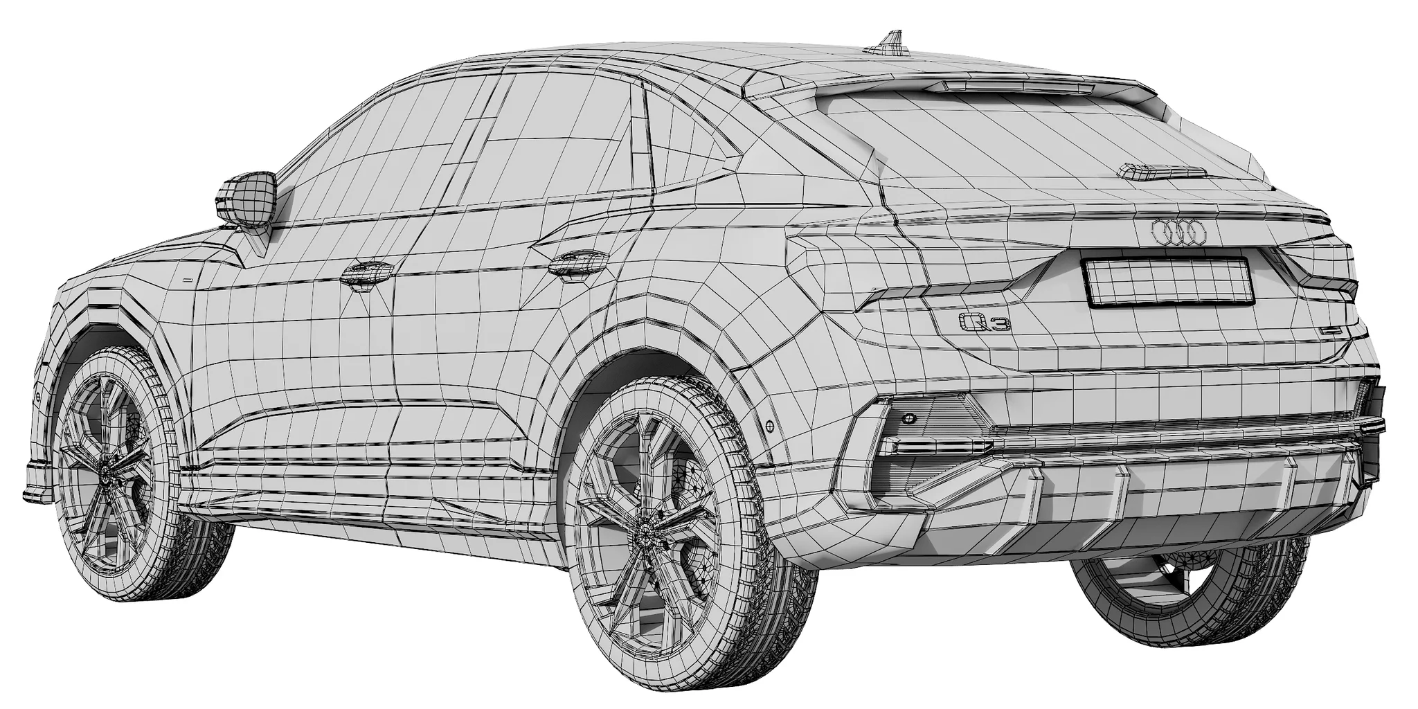 AUDI Q3 SPORTBACK, 3D model preview 36