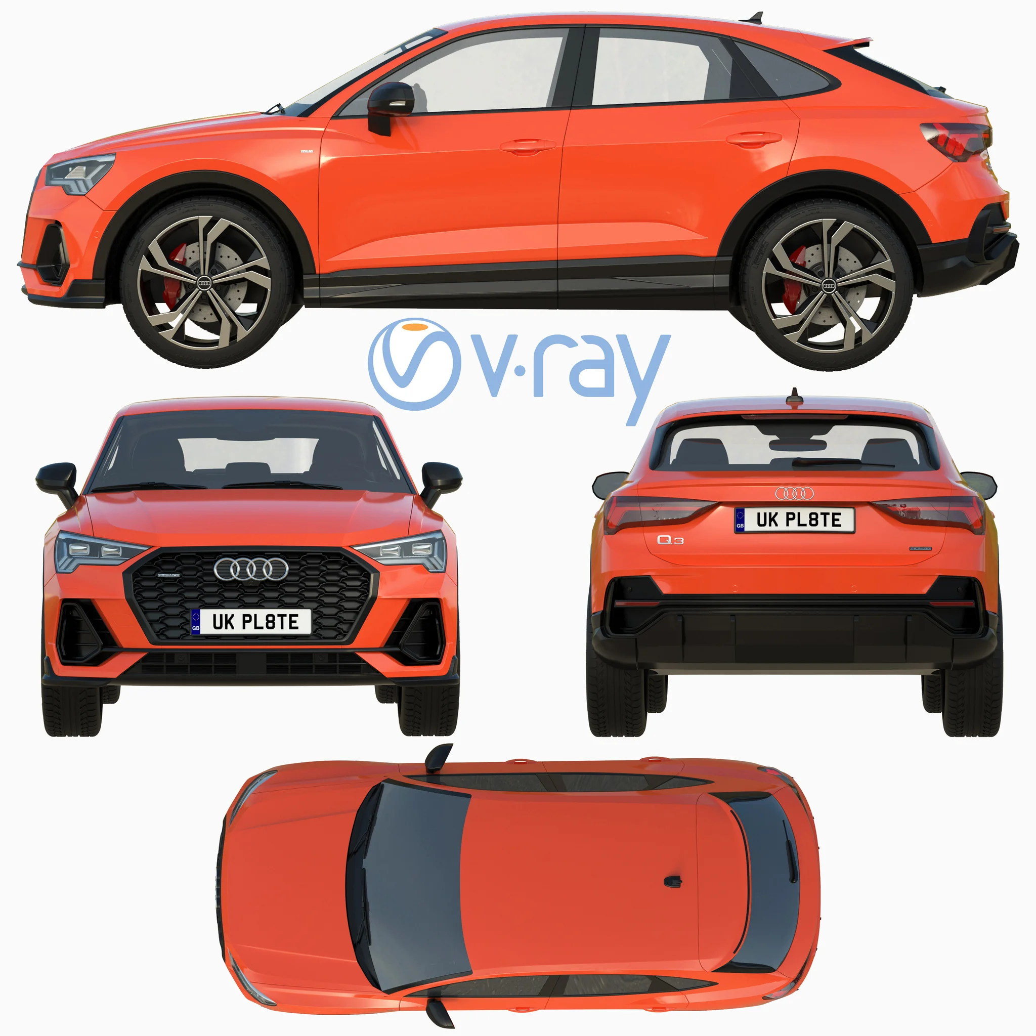 AUDI Q3 SPORTBACK, 3D model preview 50