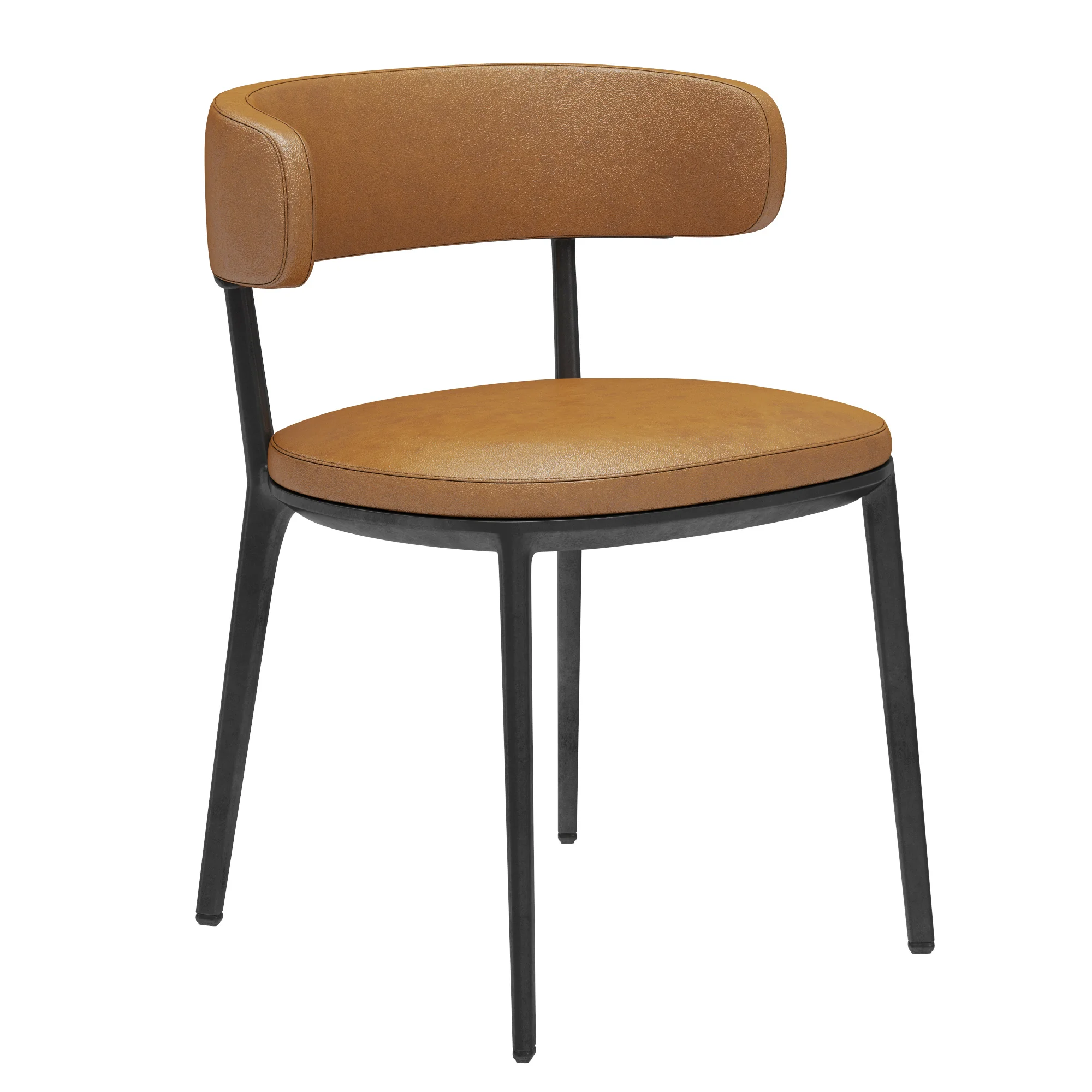 B&B Italia Caratos Maxalto Dining Chair — 3D model preview 4