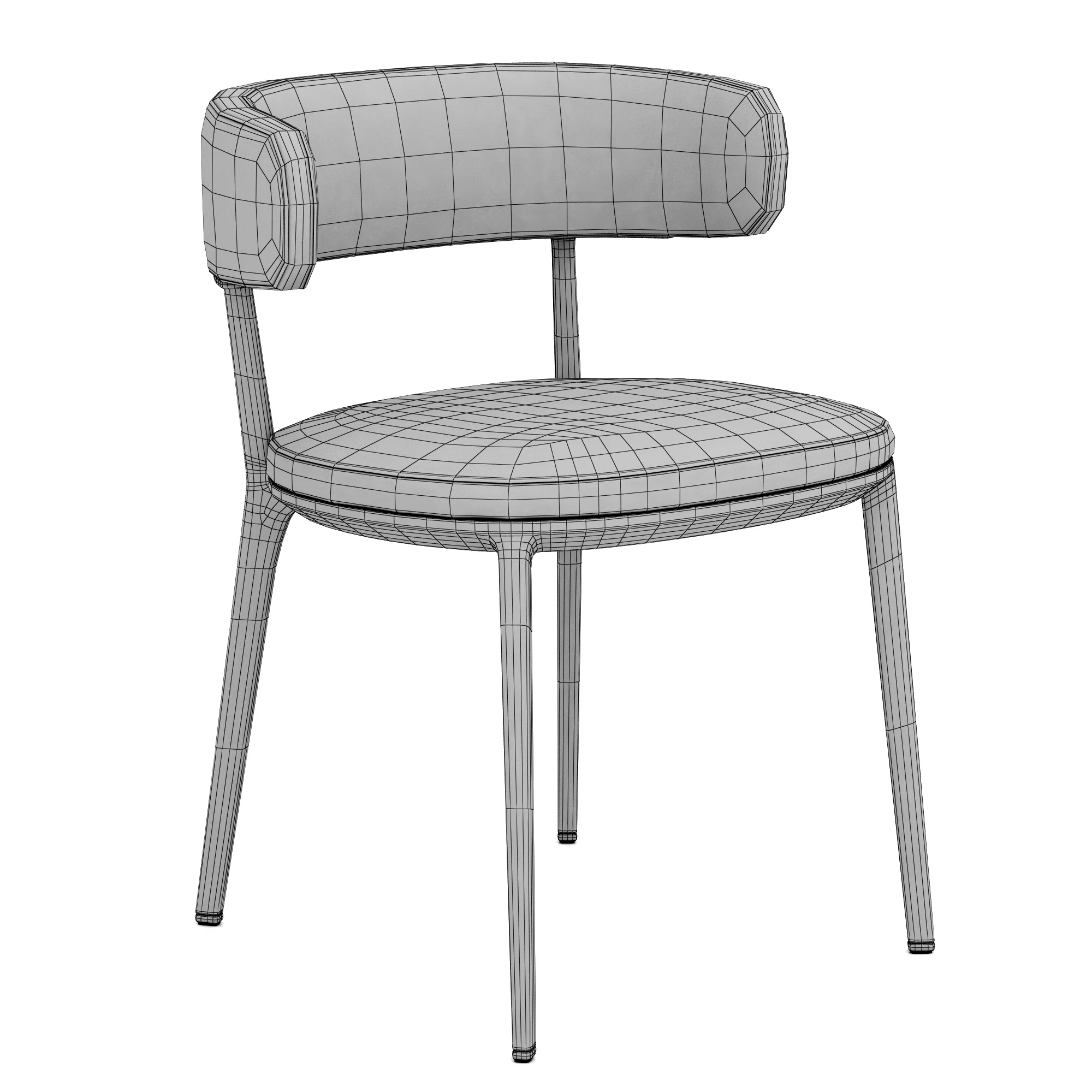 B&B Italia Caratos Maxalto Dining Chair — 3D model preview 15