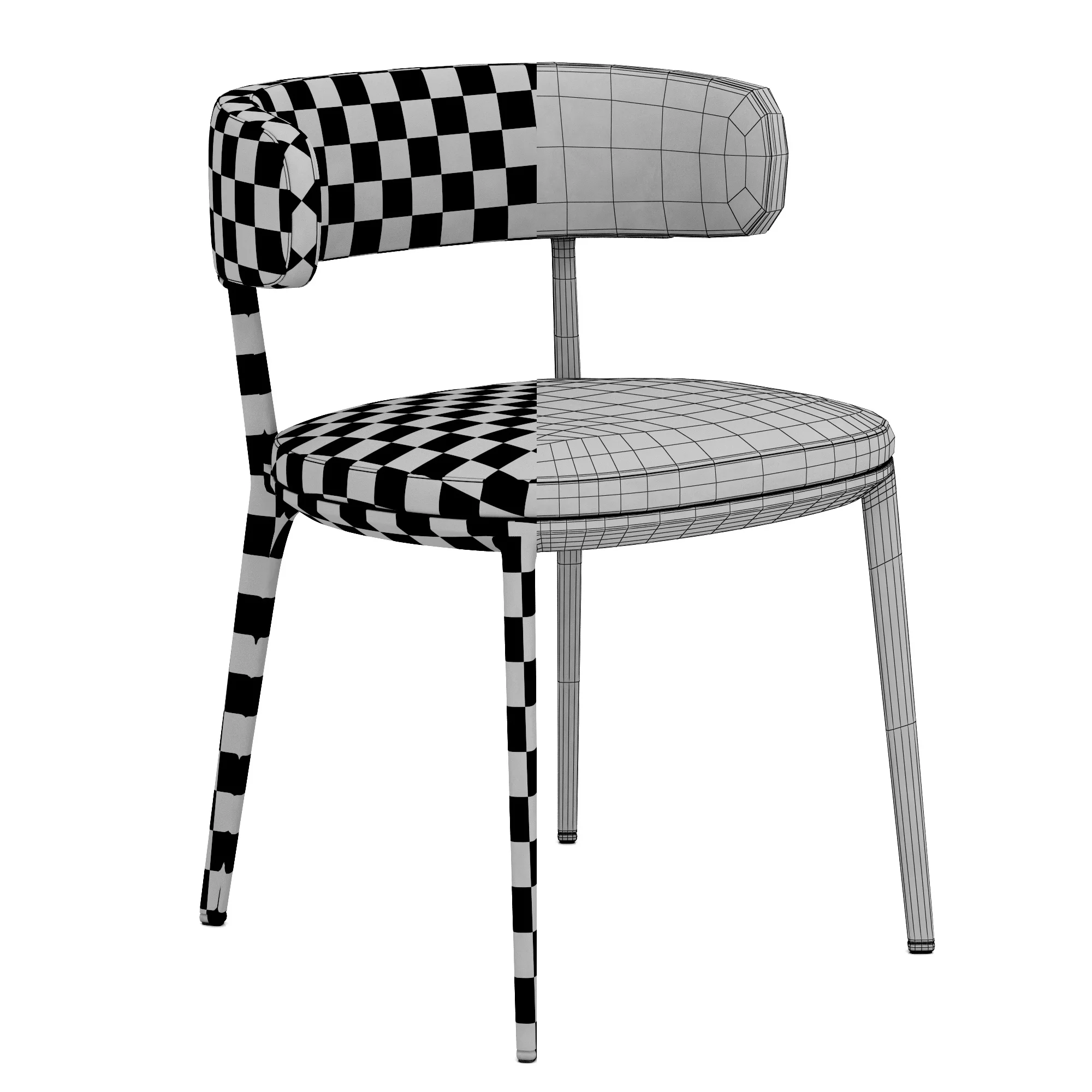 B&B Italia Caratos Maxalto Dining Chair — 3D model preview 16