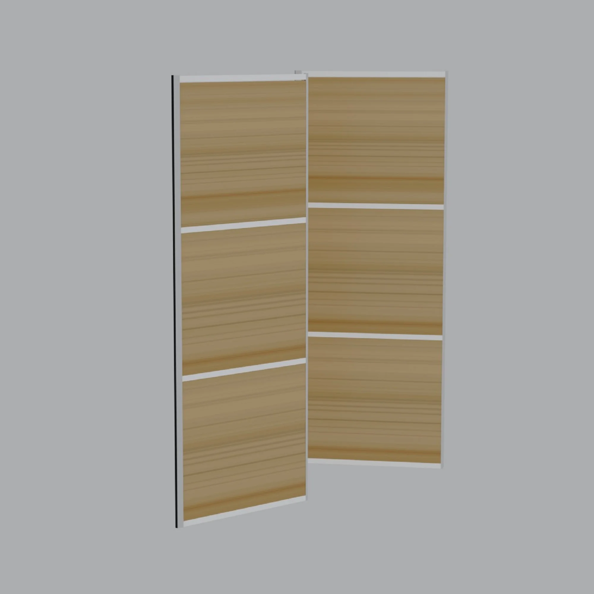 Sliding Door Wooden 6 Set, 3D model preview 5