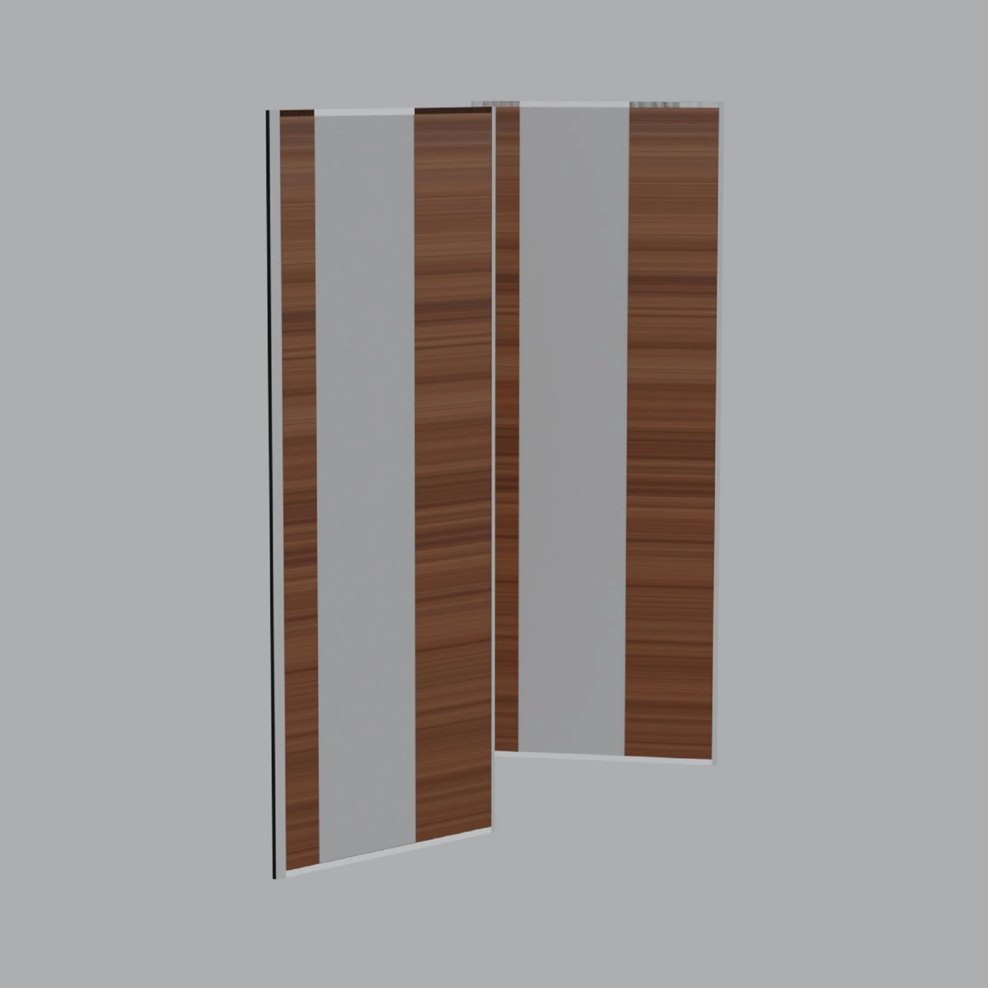 Sliding Door Wooden 6 Set, 3D model preview 6