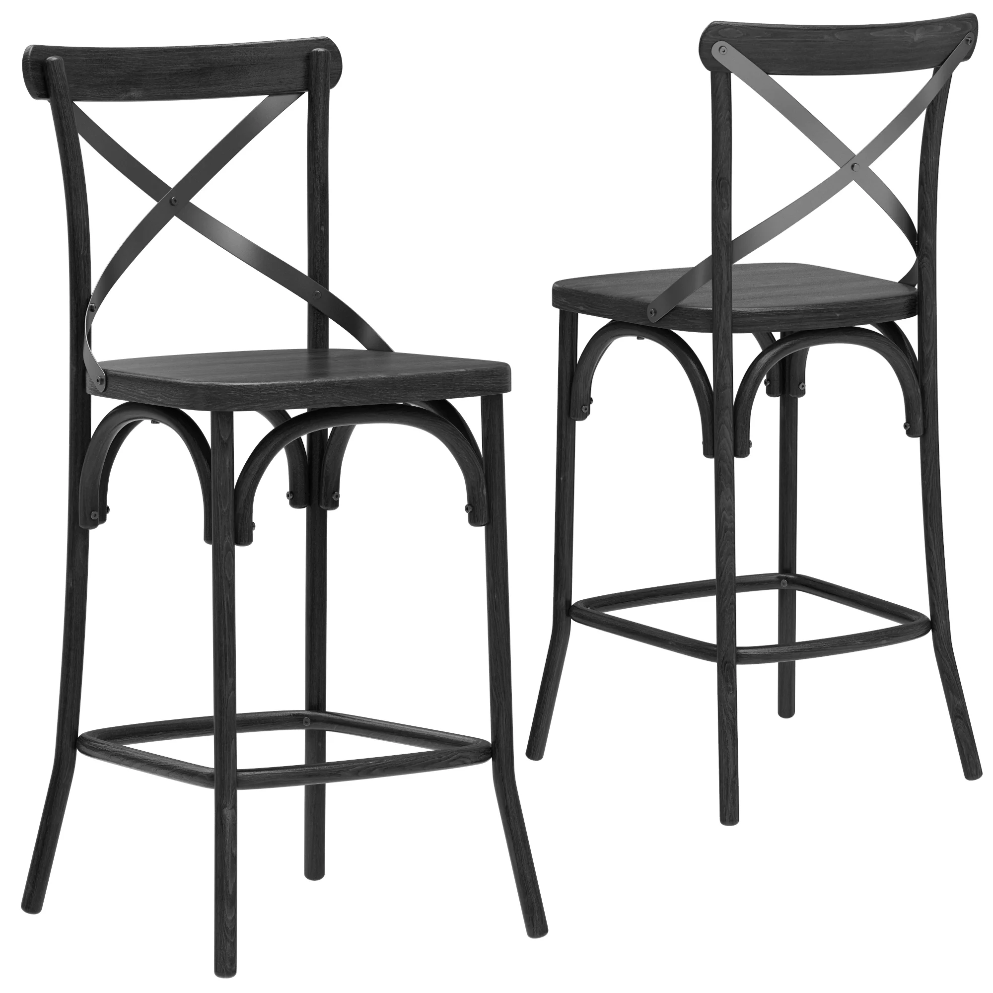 Deephouse BELLA CROSS Bar Stool — 3D model preview 2
