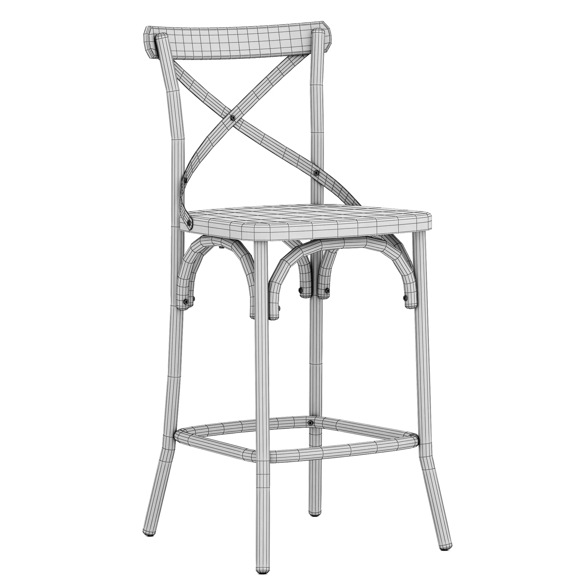 Deephouse BELLA CROSS Bar Stool — 3D model preview 8